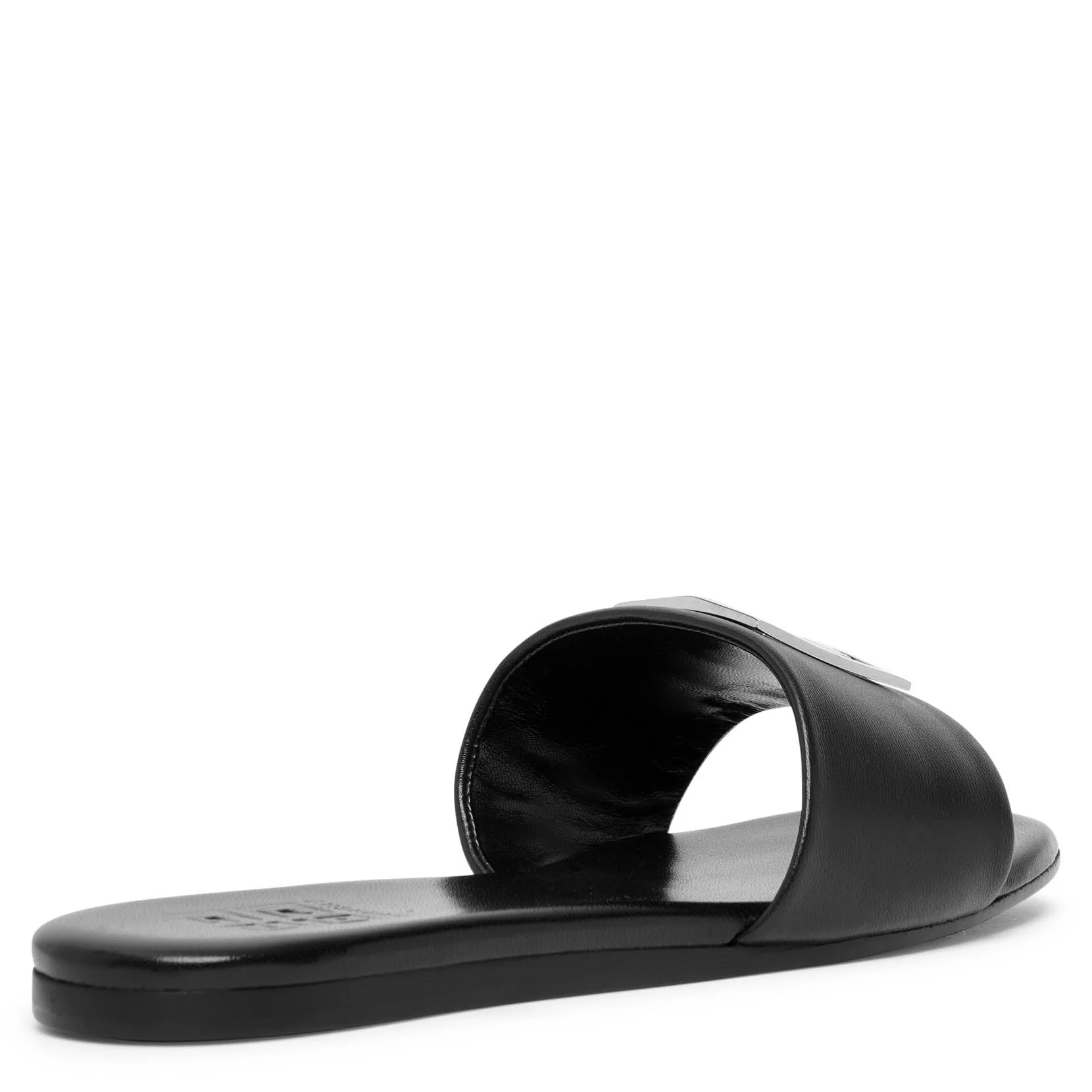 4G black and silver flat sandals - Image 4