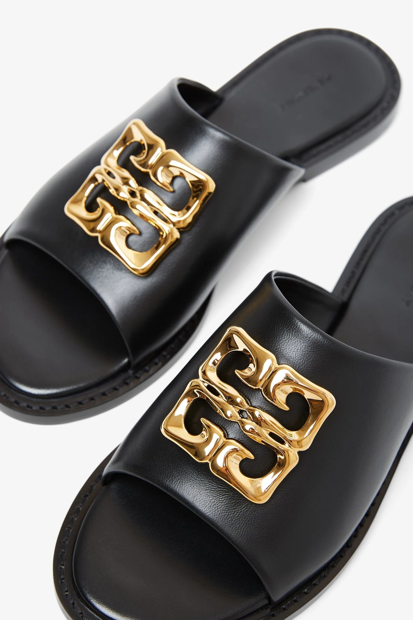 4G liquid black flat mules - Image 4