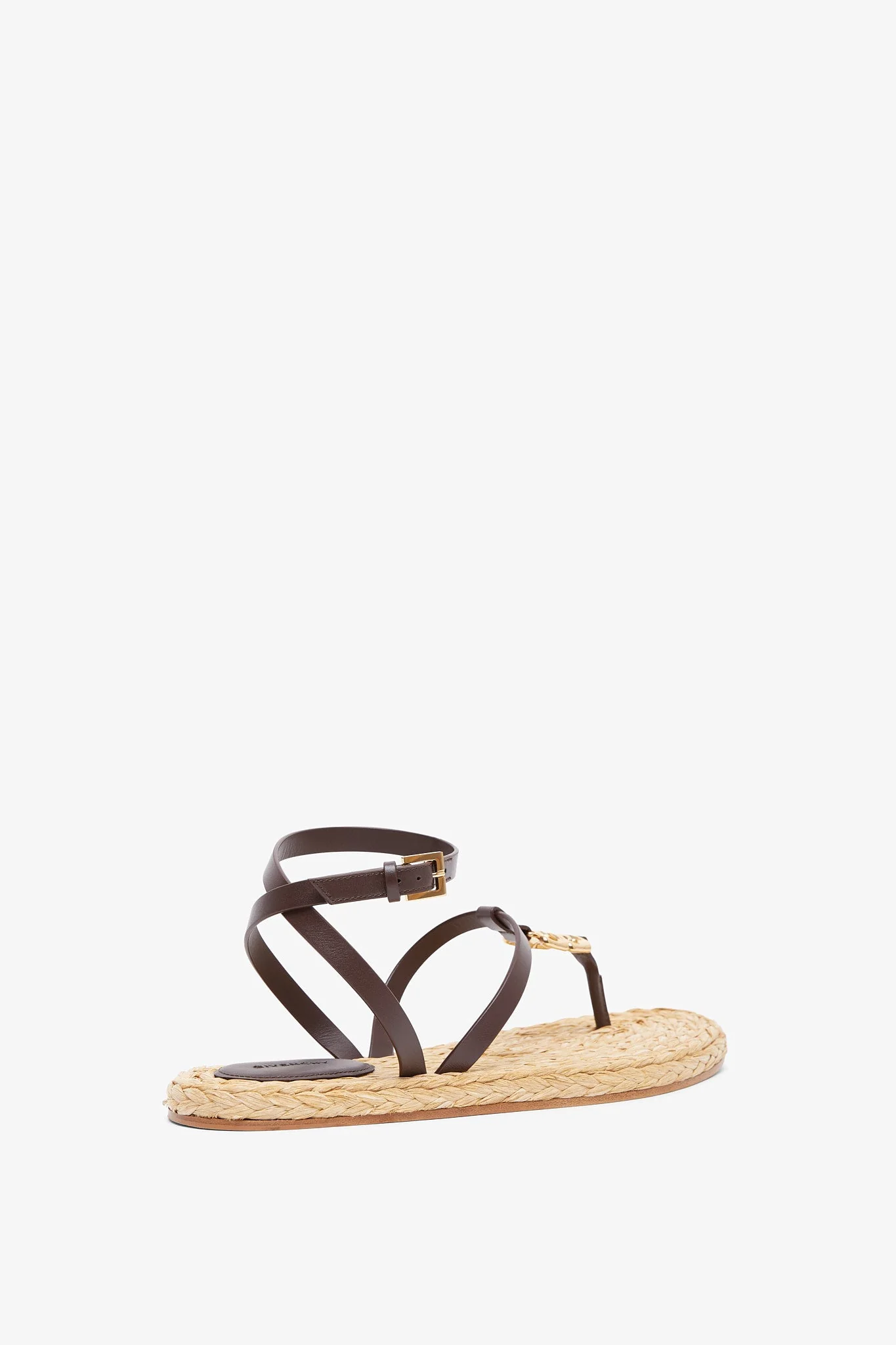 4G Liquid raffia and leather sandals - Image 3