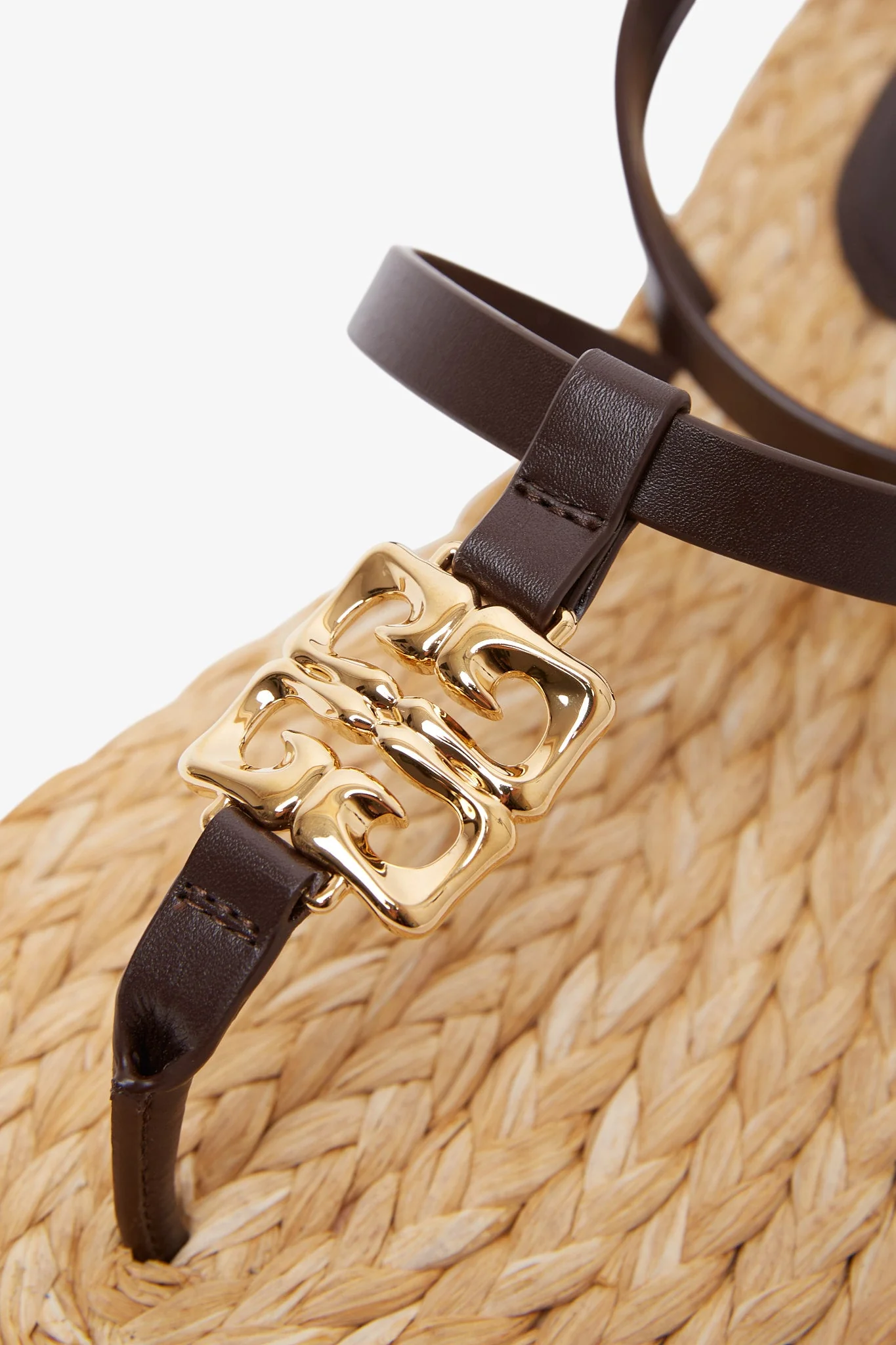 4G Liquid raffia and leather sandals - Image 5
