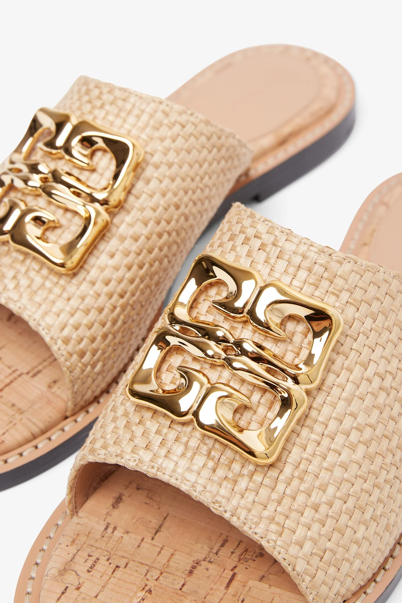 4G liquid raffia flat mules - Image 4