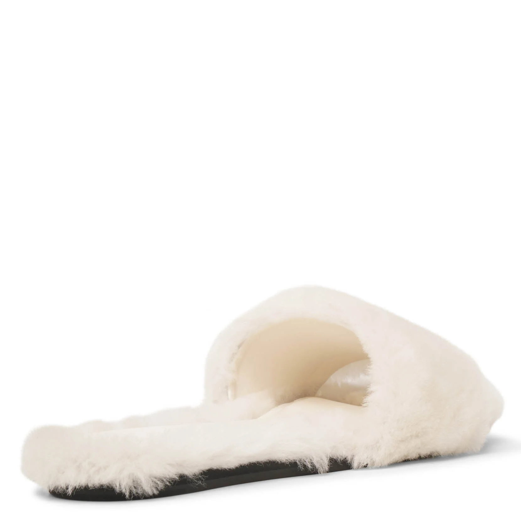 4G white fur flats - Image 4