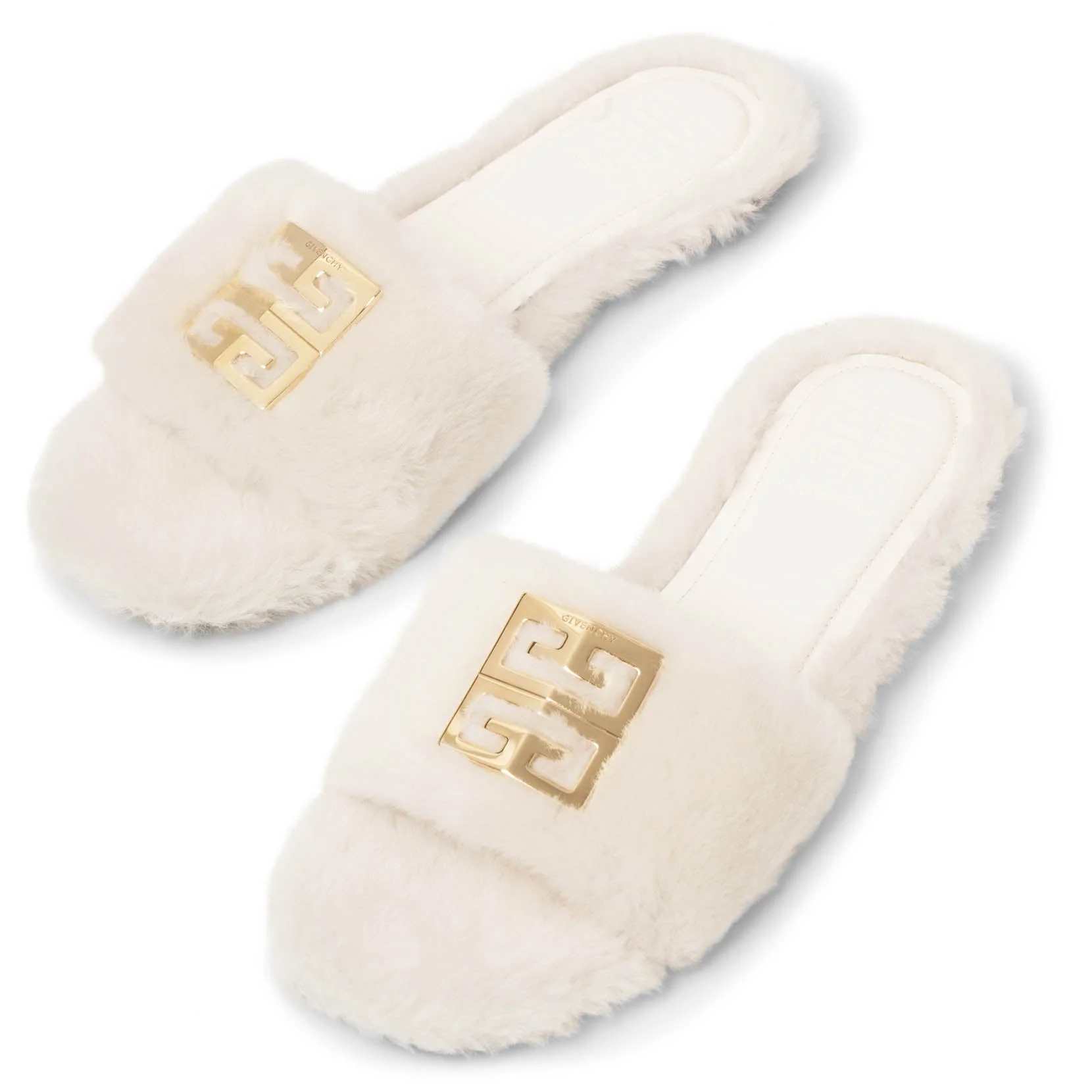 4G white fur flats - Image 5