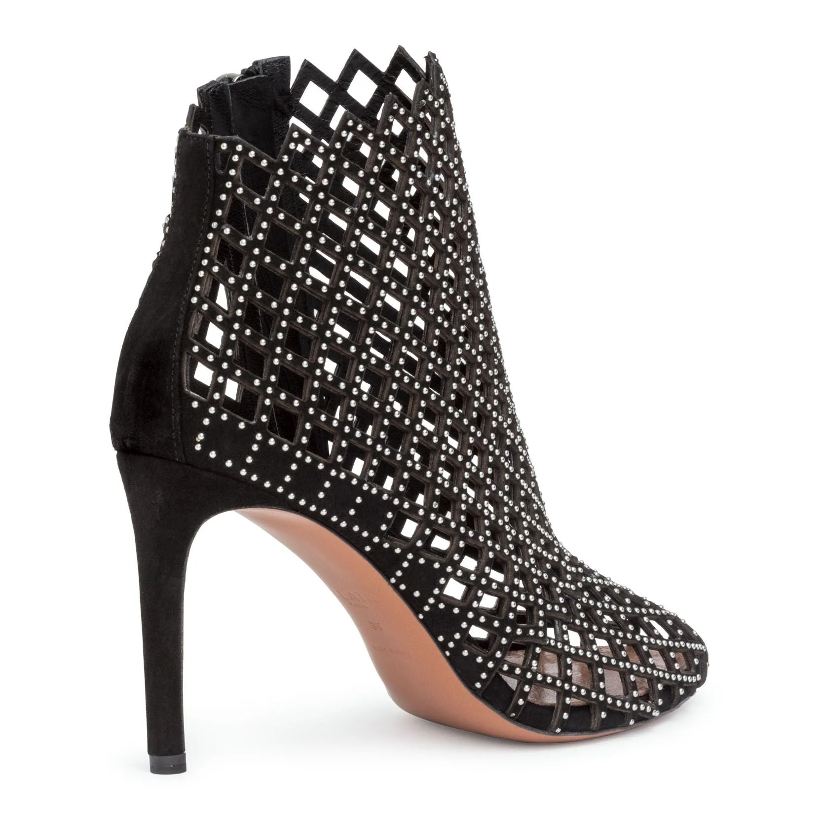 90 black suede cut out stud booties - Image 3