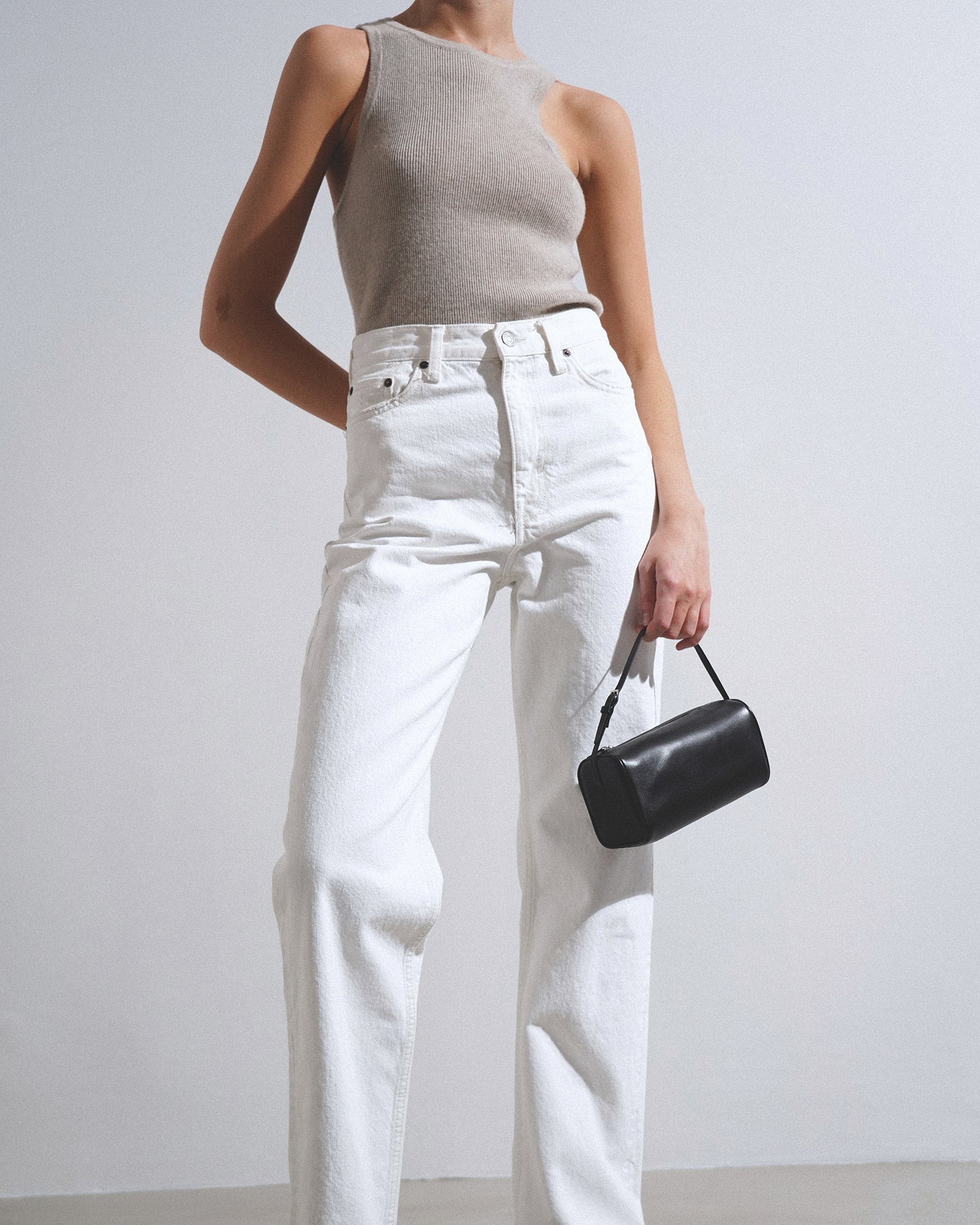 90'S black leather bag - Image 2