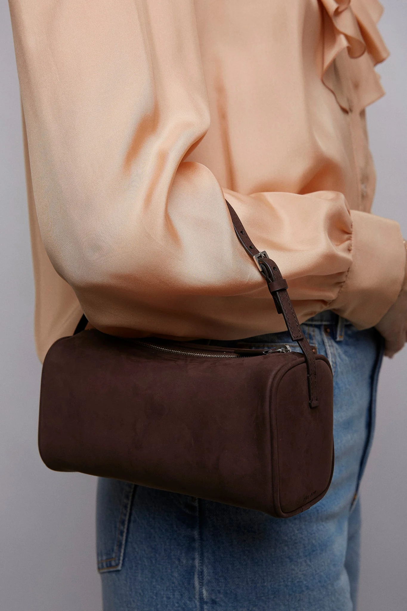 90's brown nubuck leather bag - Image 2
