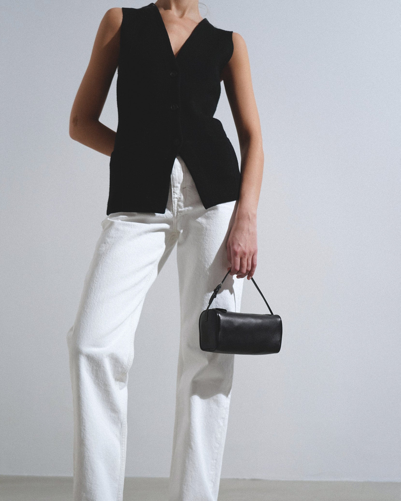 90'S dark brown leather bag - Image 2