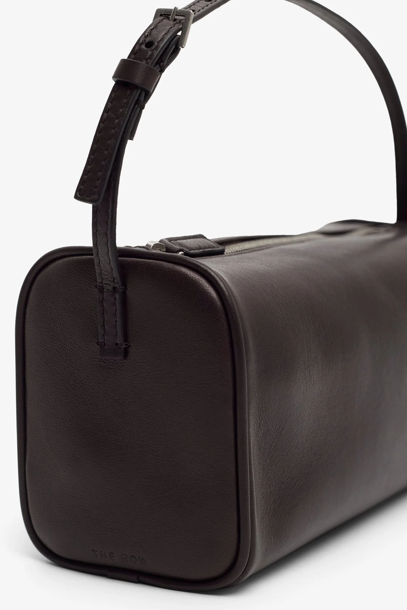 90's dark grey nappa leather bag - Image 4