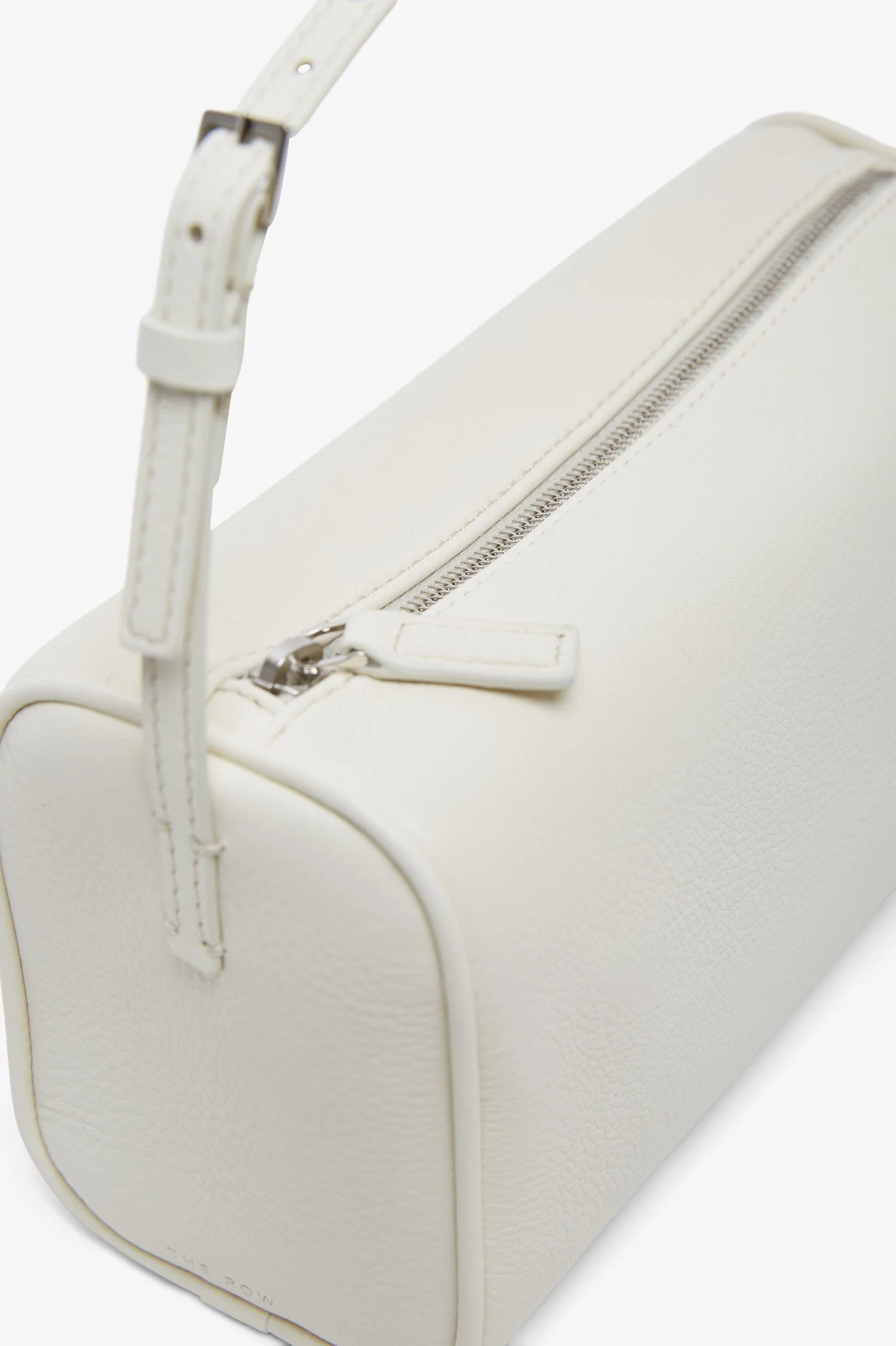 90's ivory small grain leather bag - Image 4