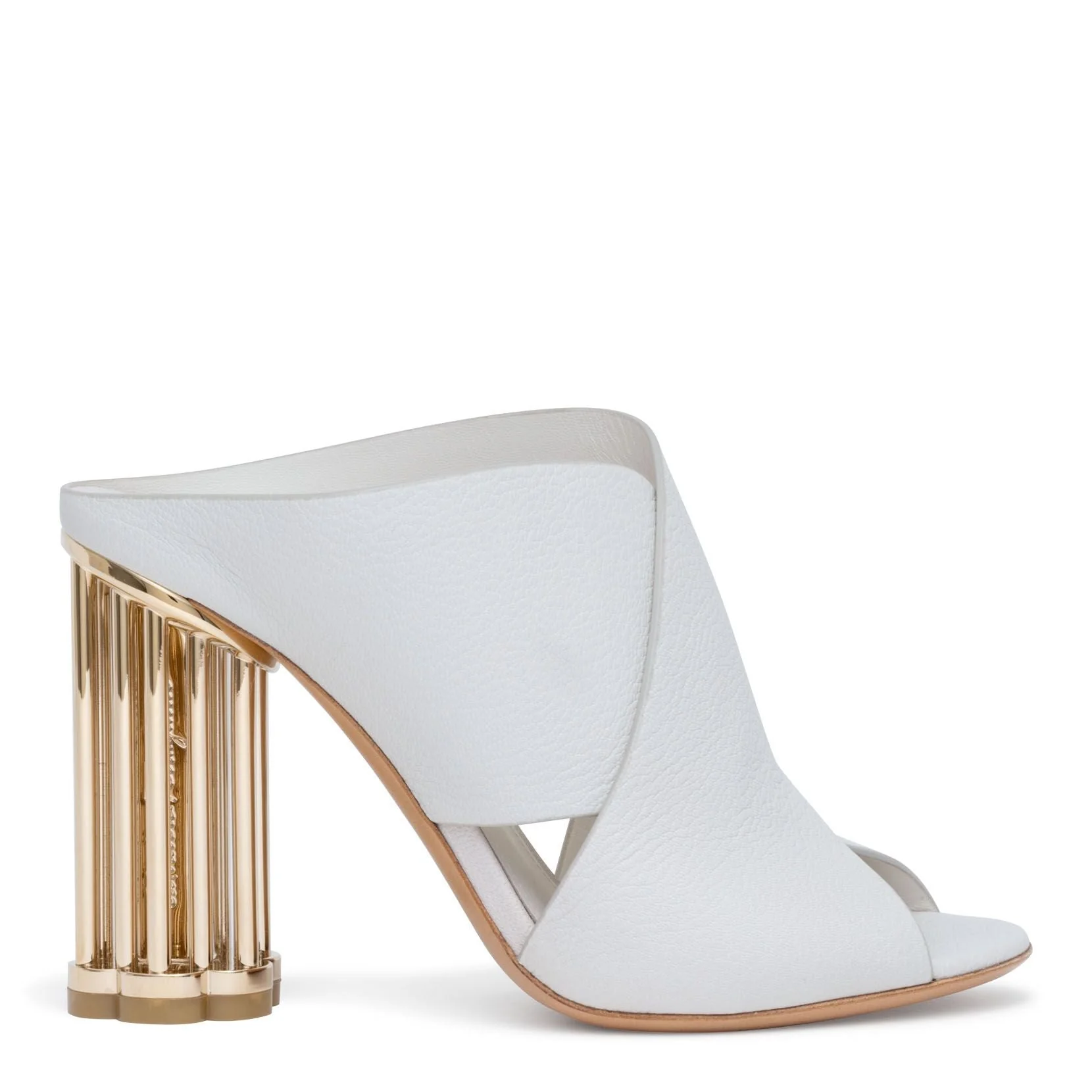 Abriola Crisscros 100 white leather sandals - Image 2