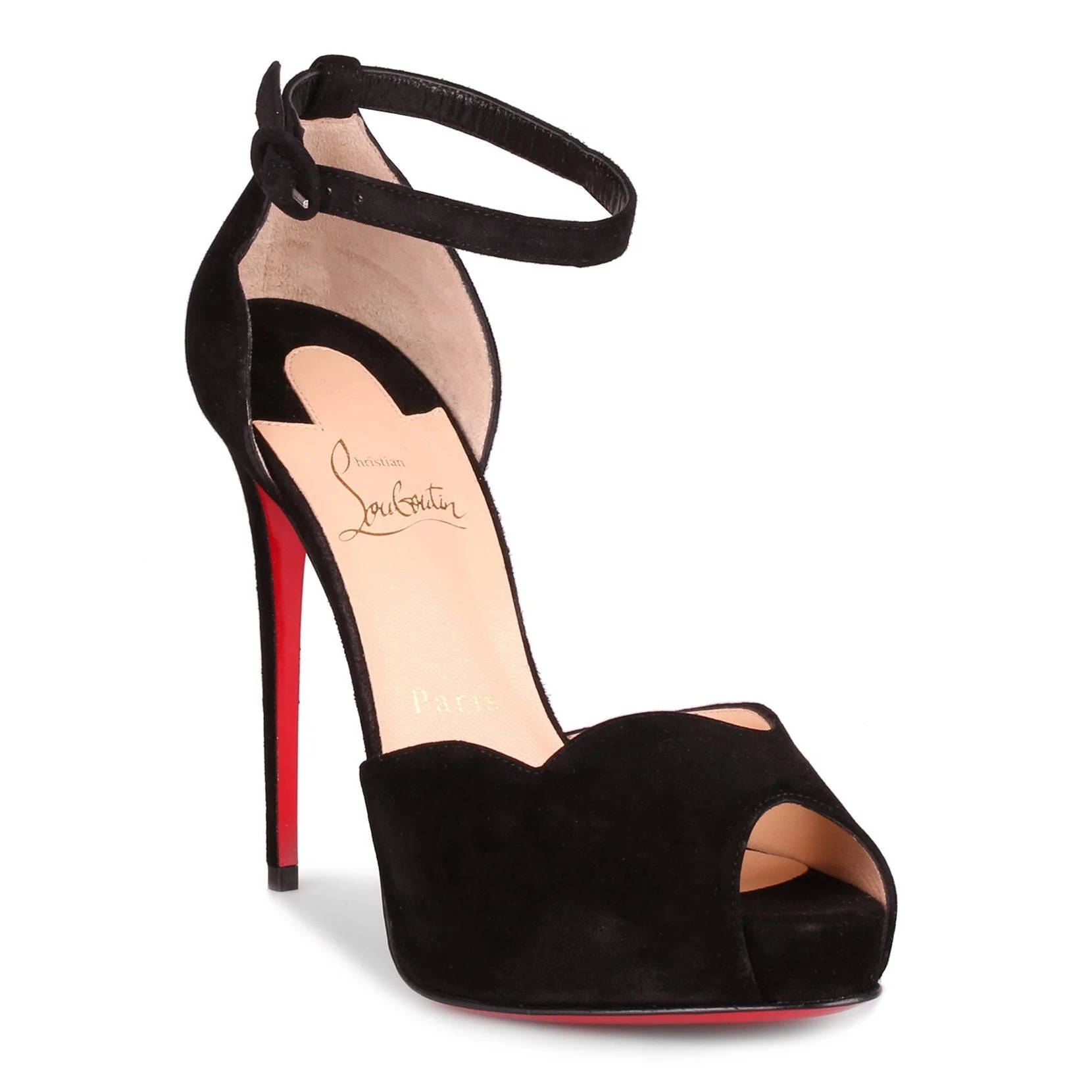 Aketata 120 black suede platform sandal - Image 2
