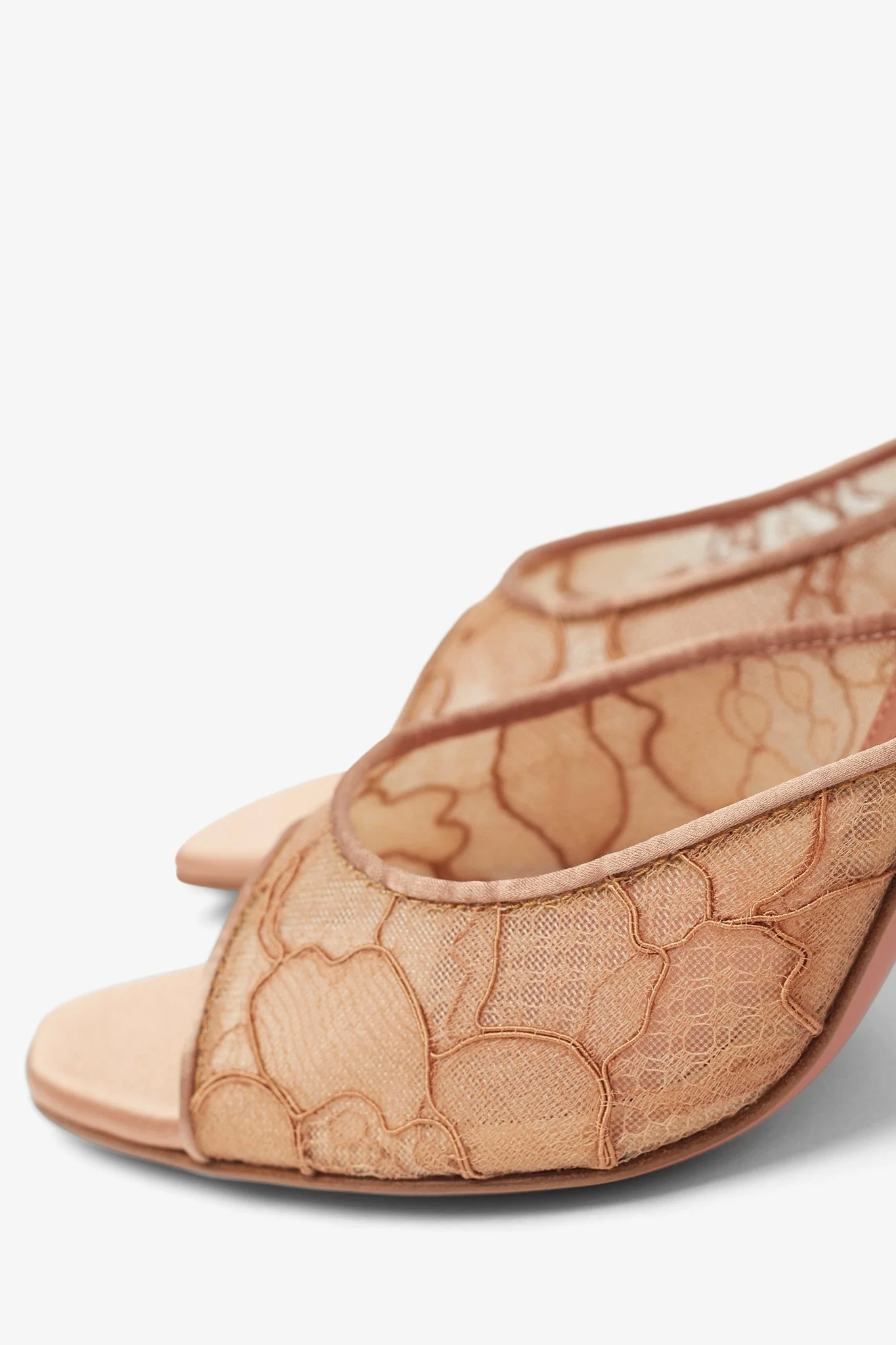Alexa 95 beige lace mules - Image 5