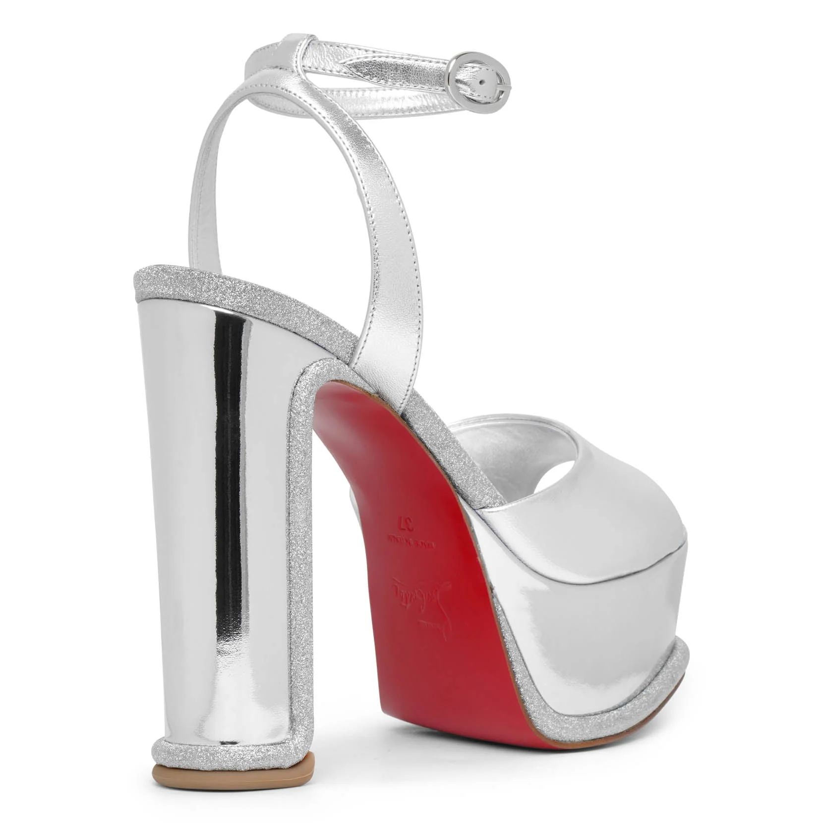Amali Alta 130 silver leather sandals - Image 4