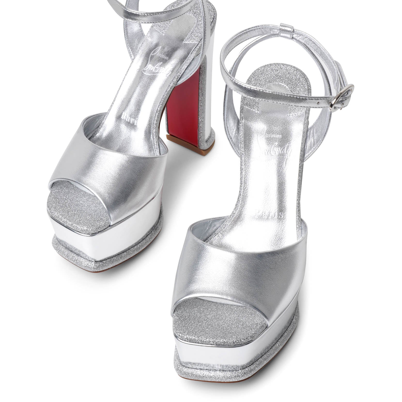 Amali Alta 130 silver leather sandals - Image 5