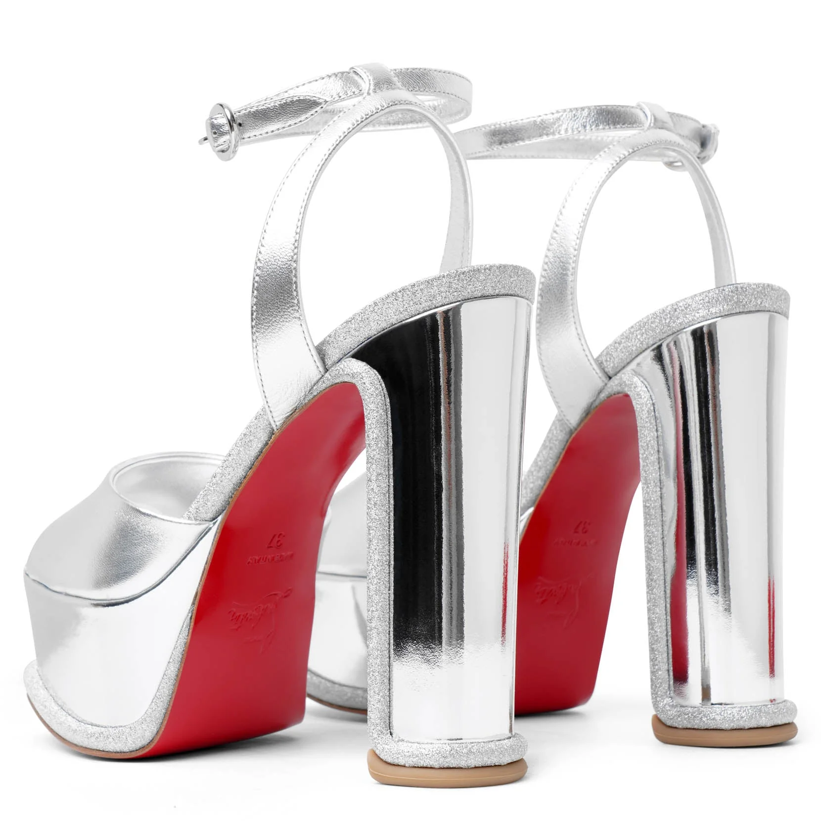 Amali Alta 130 silver leather sandals - Image 6