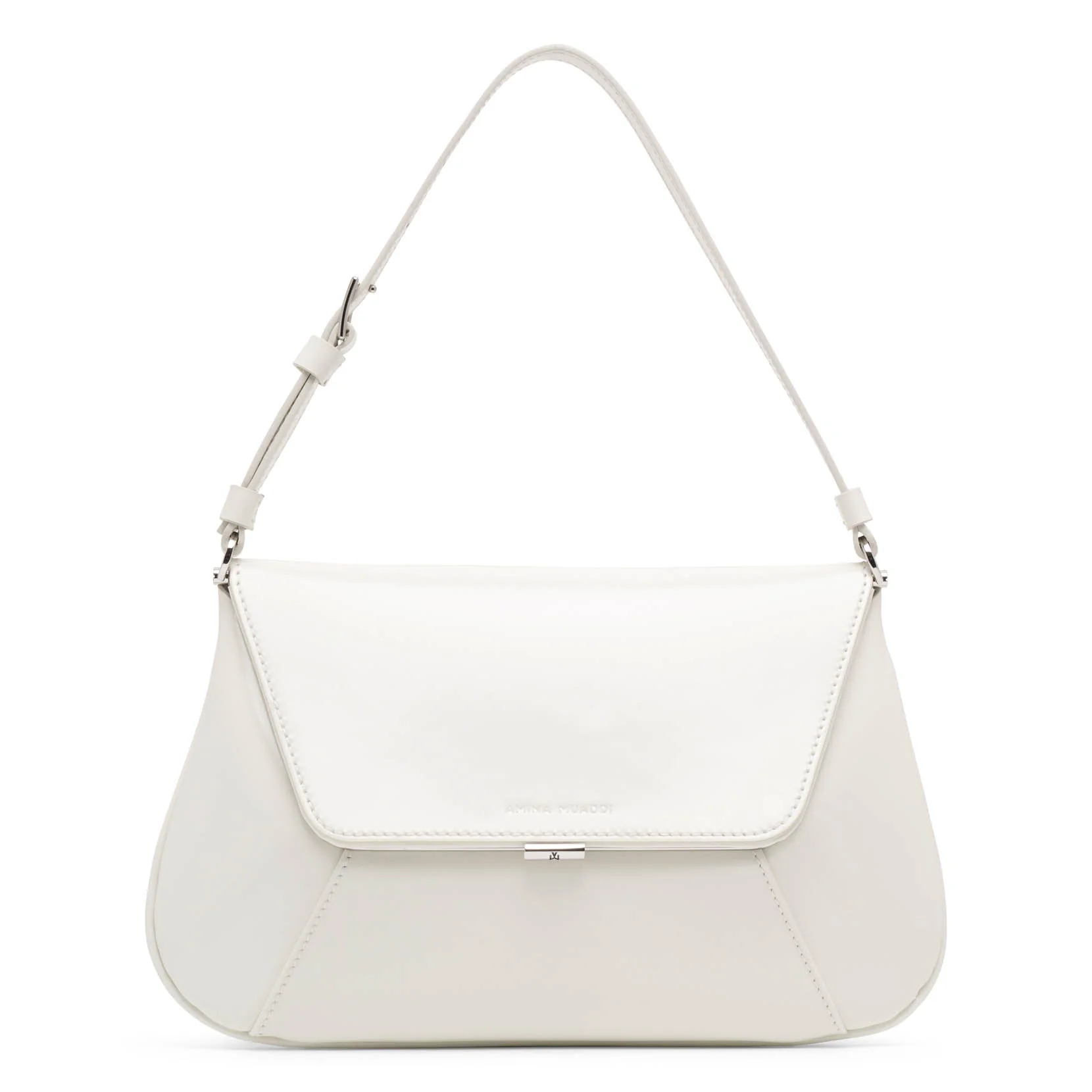 Ami Spazzolato white leather bag
