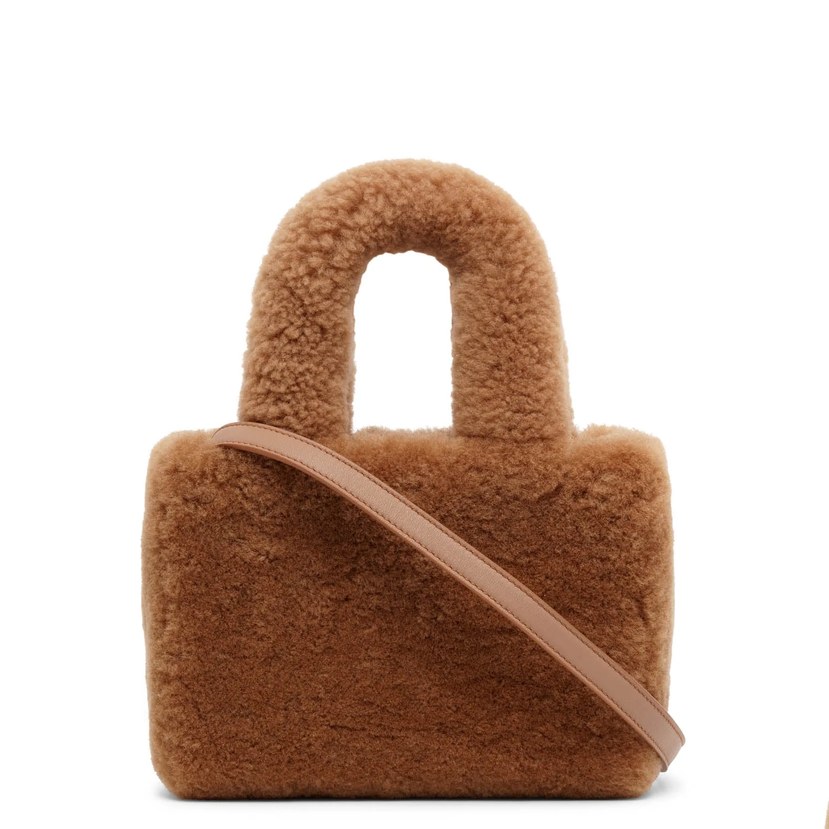 Amini Giuly brown shearling bag - Image 5