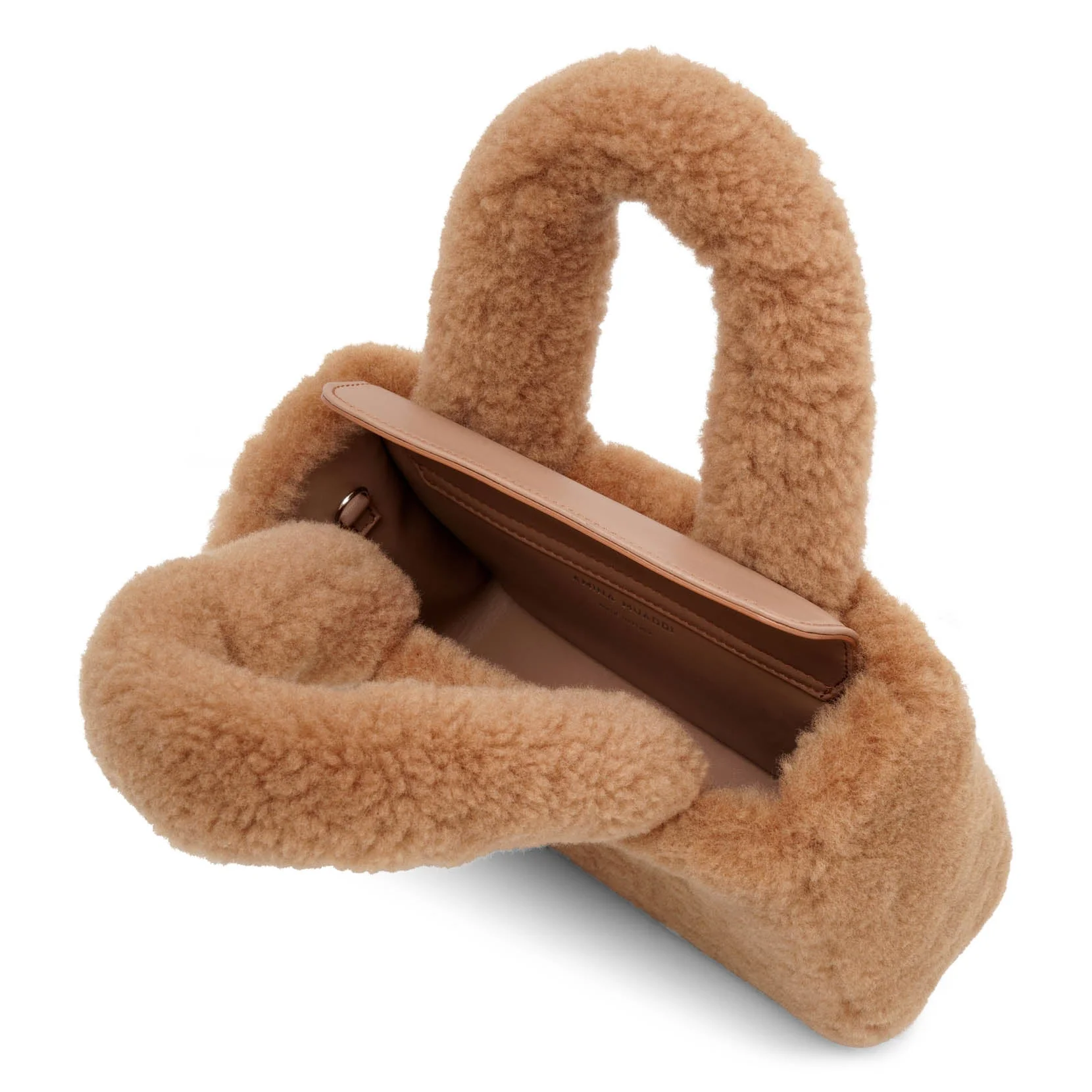 Amini Giuly brown shearling bag - Image 6