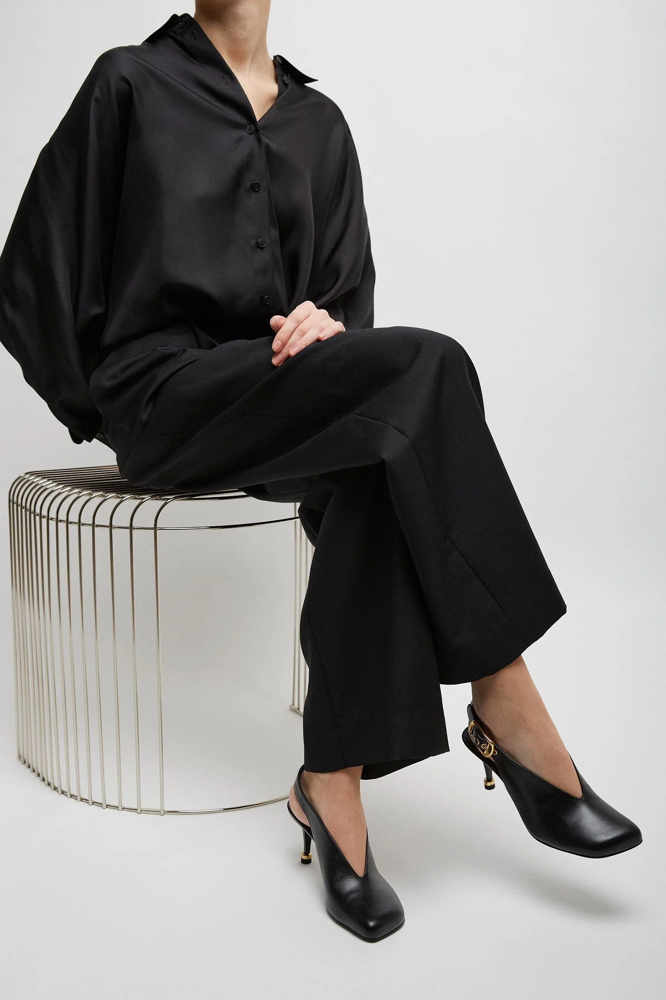 Andrea black slingback pumps - Image 6