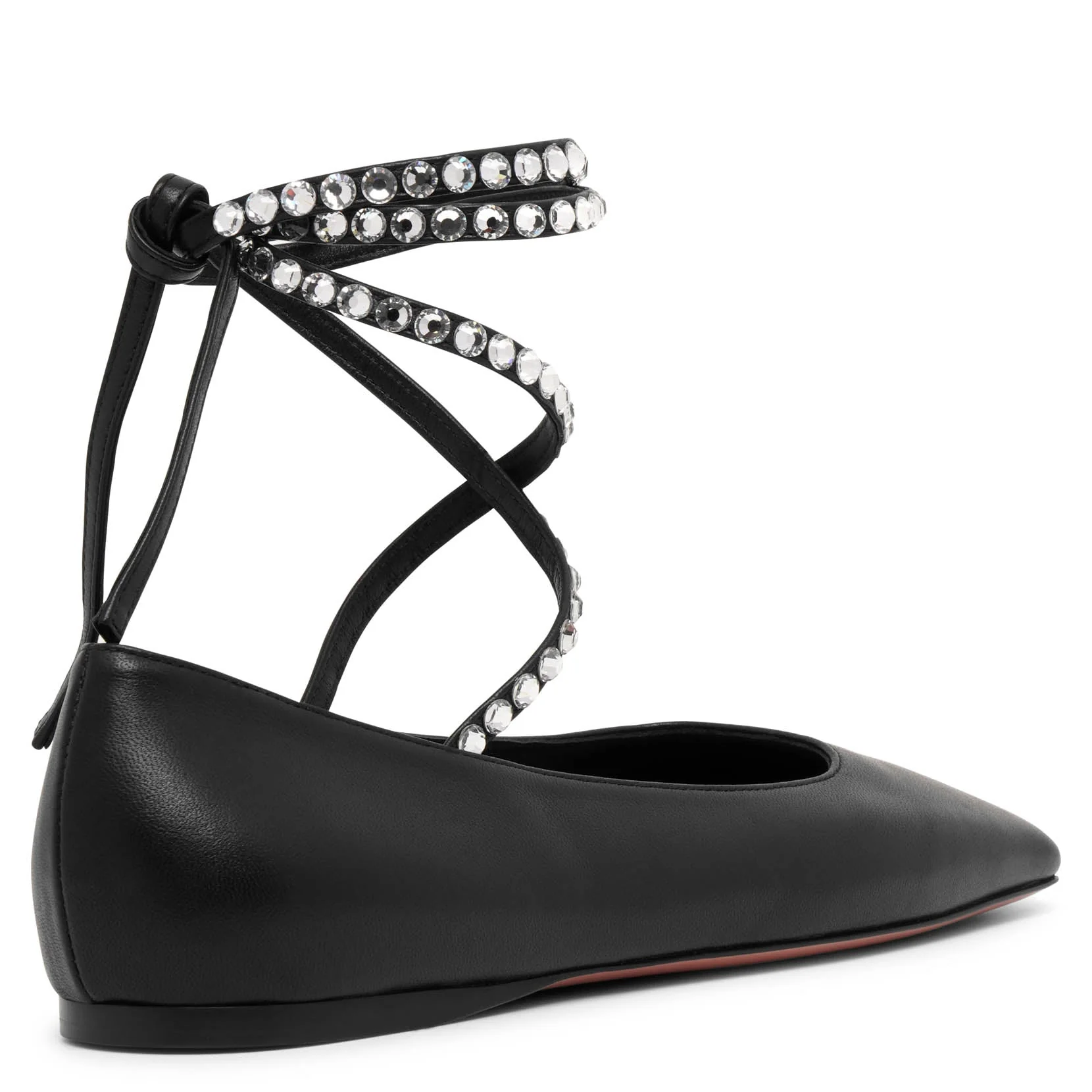 Ane black leather lace up flats - Image 3