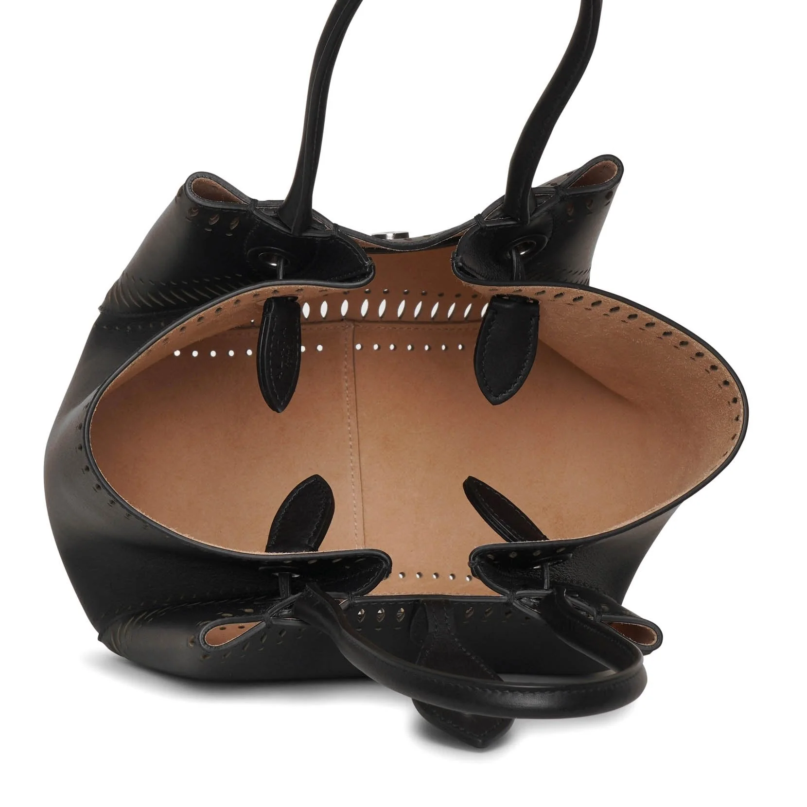 Angele 20 black leather tote bag - Image 4