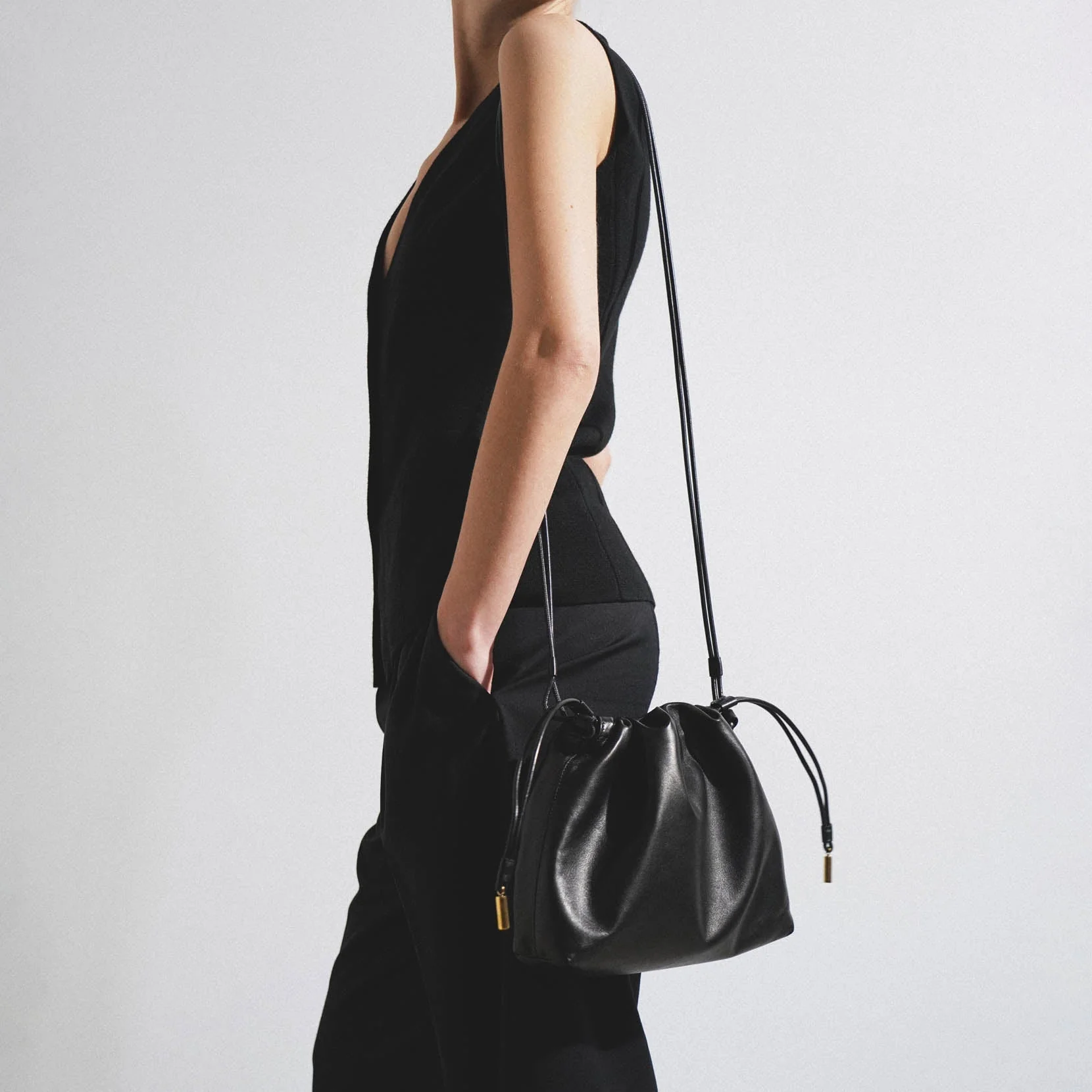 Angy black leather bag - Image 6