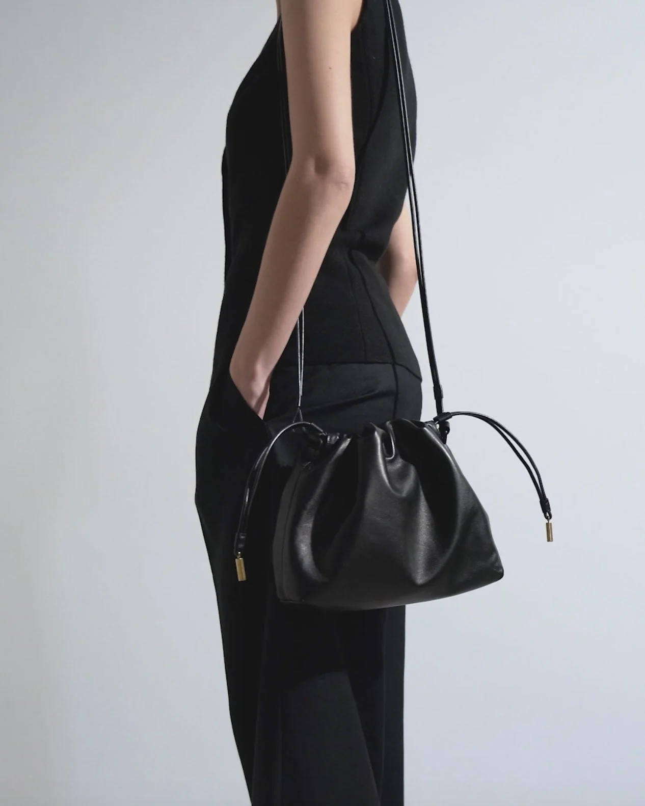 Angy black leather bag - Image 7
