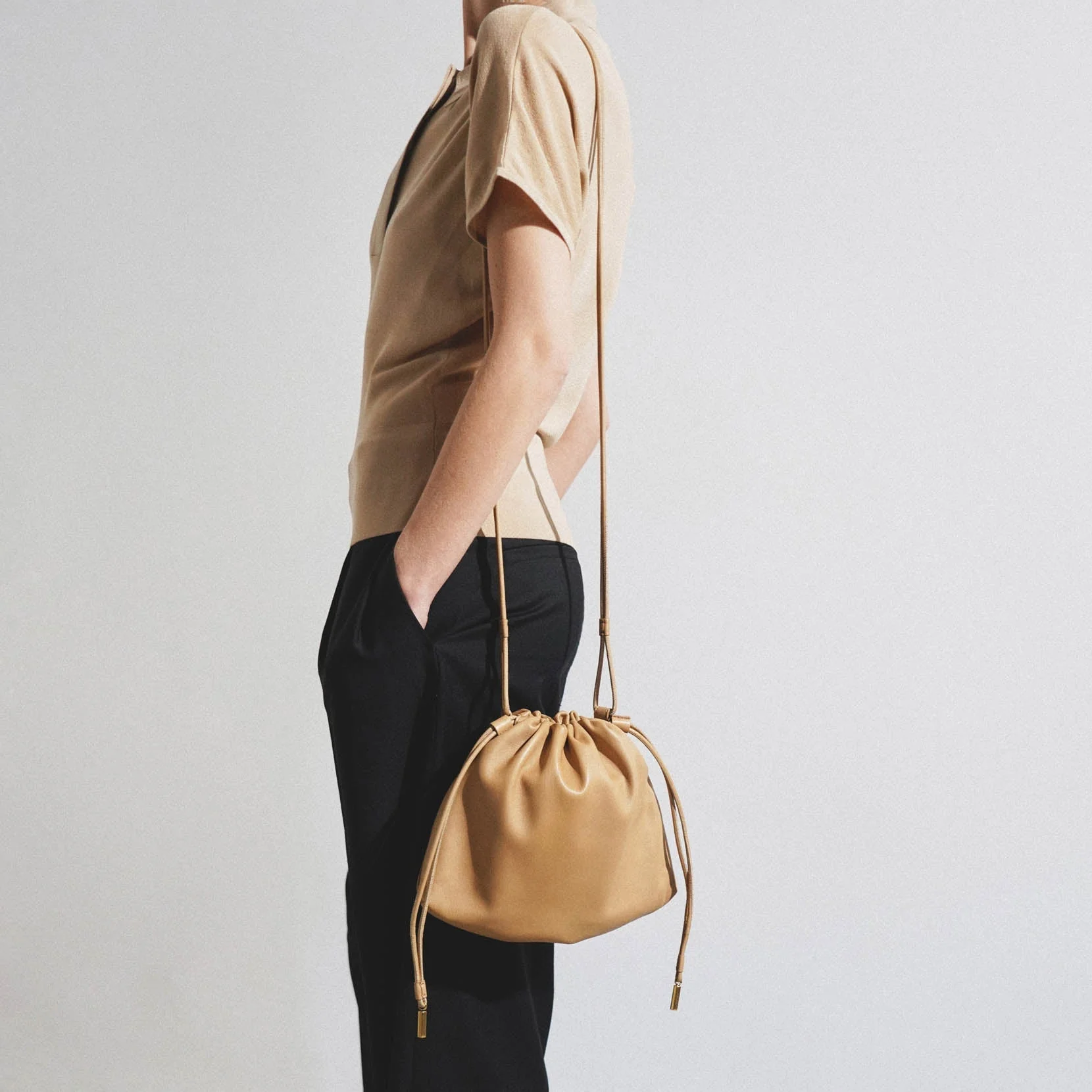Angy cream leather bag - Image 6