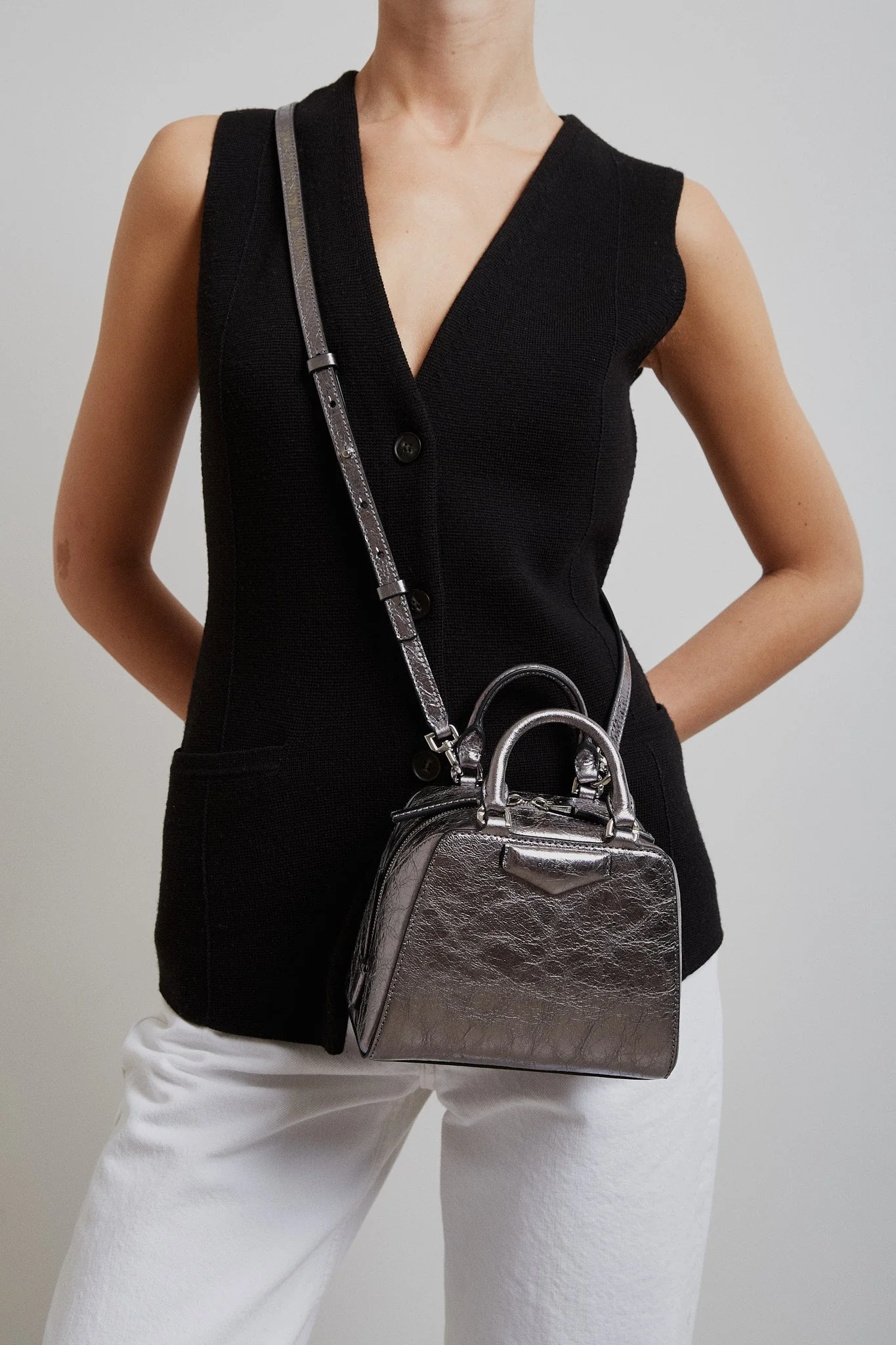 Antigona Cube nano silver bag - Image 2