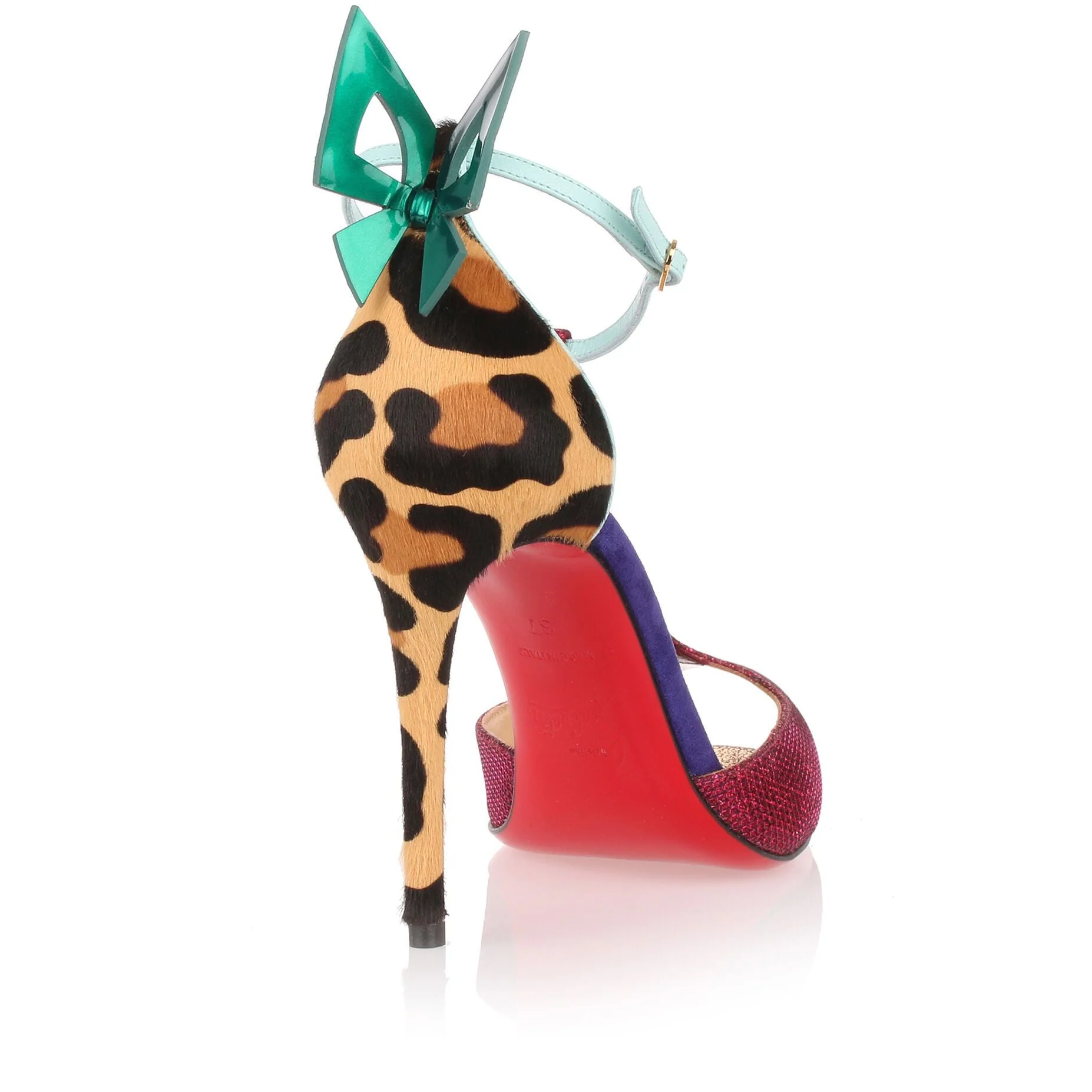 Aribak 100 cerise glitter sandal - Image 3