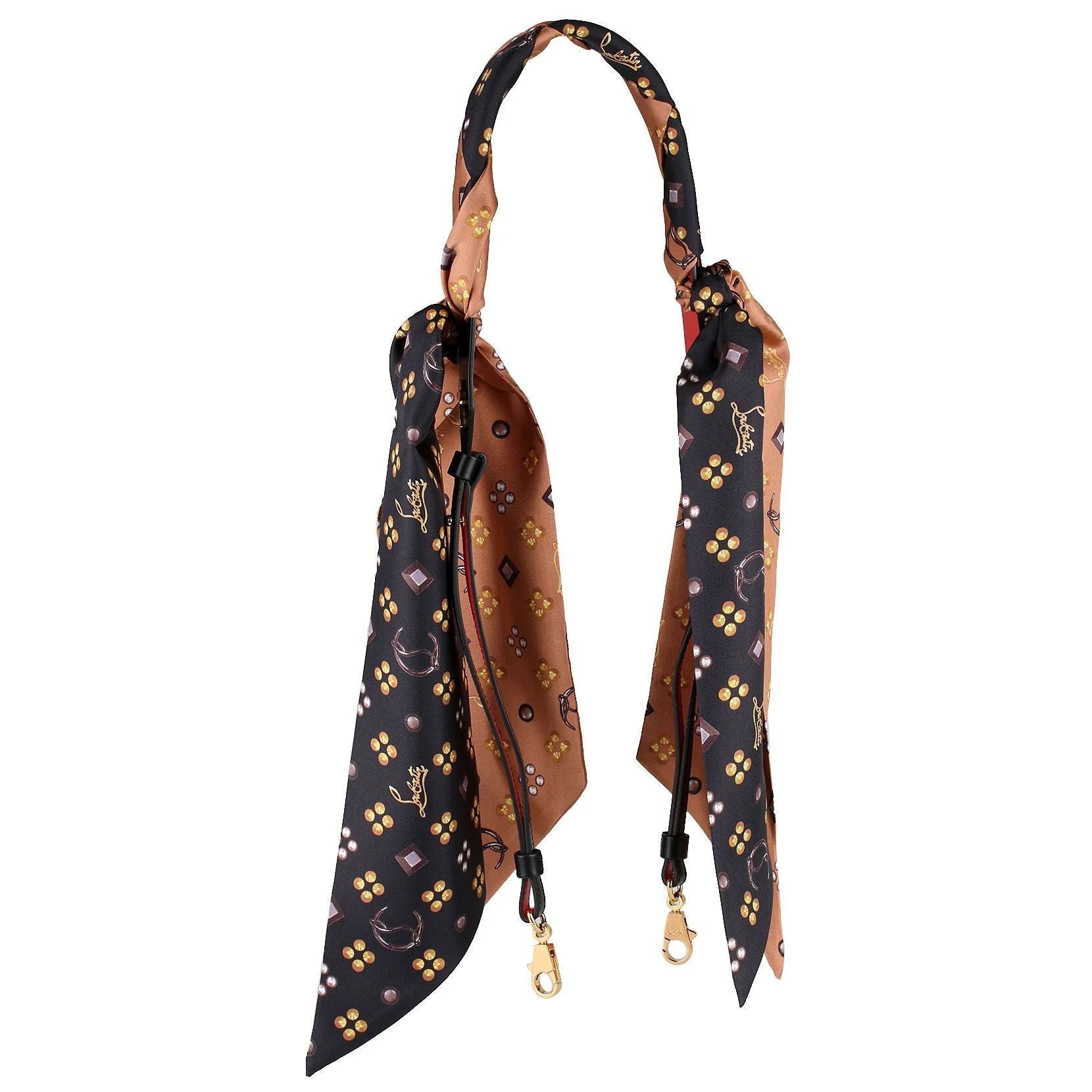 Artemistrap beige loubinthesky silk scarf strap - Image 3