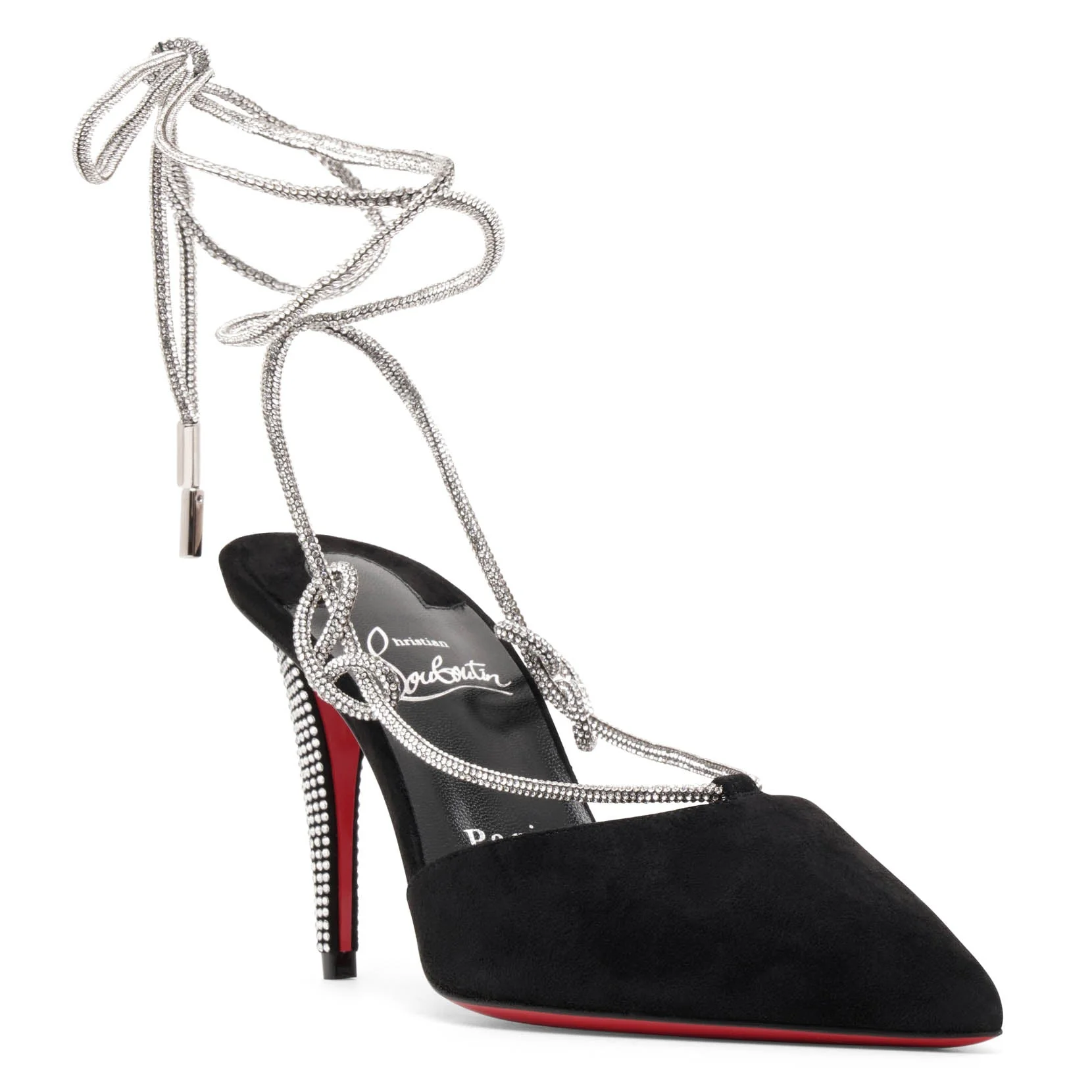 Astrid lace black suede pumps - Image 3
