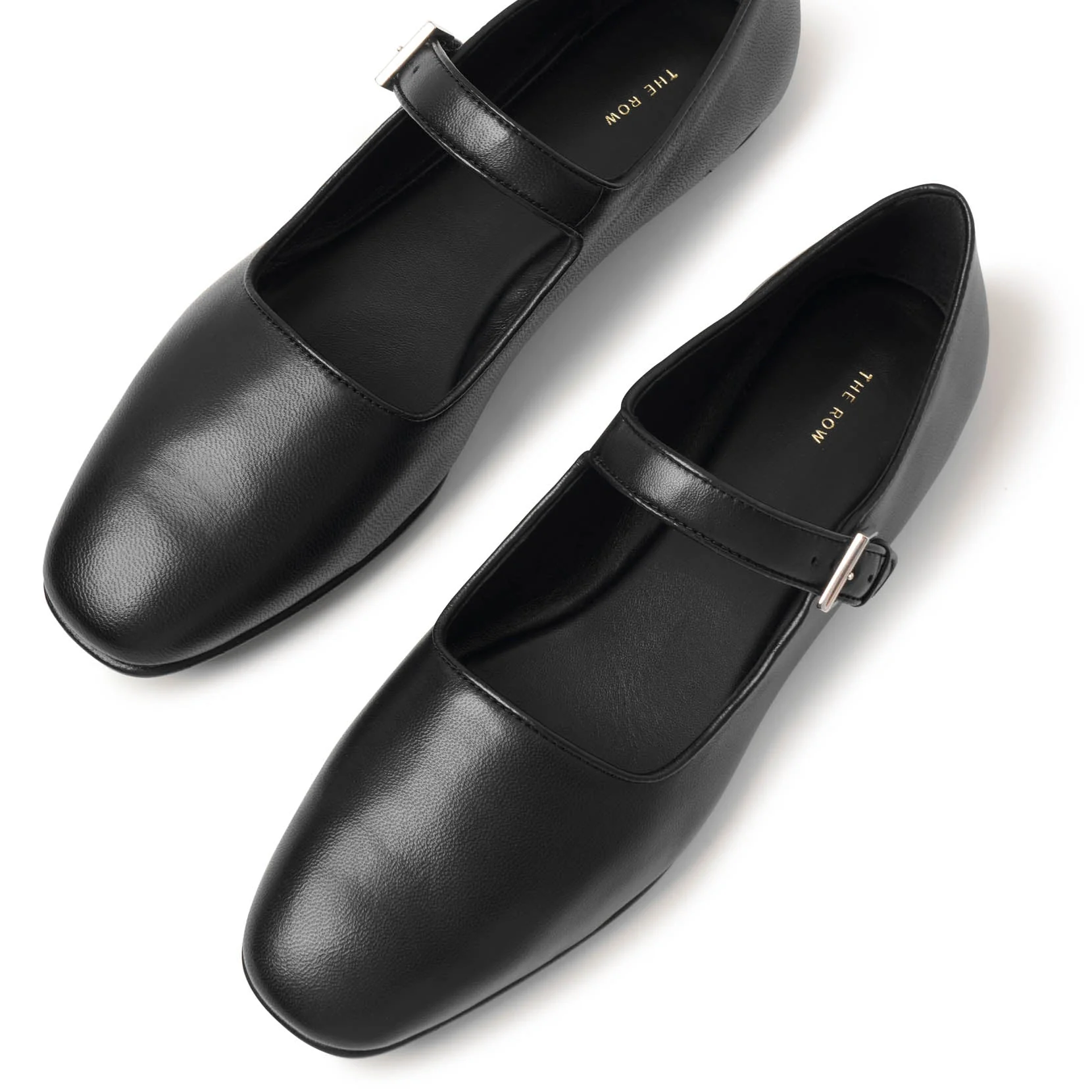 Ava black leather ballerinas - Image 5