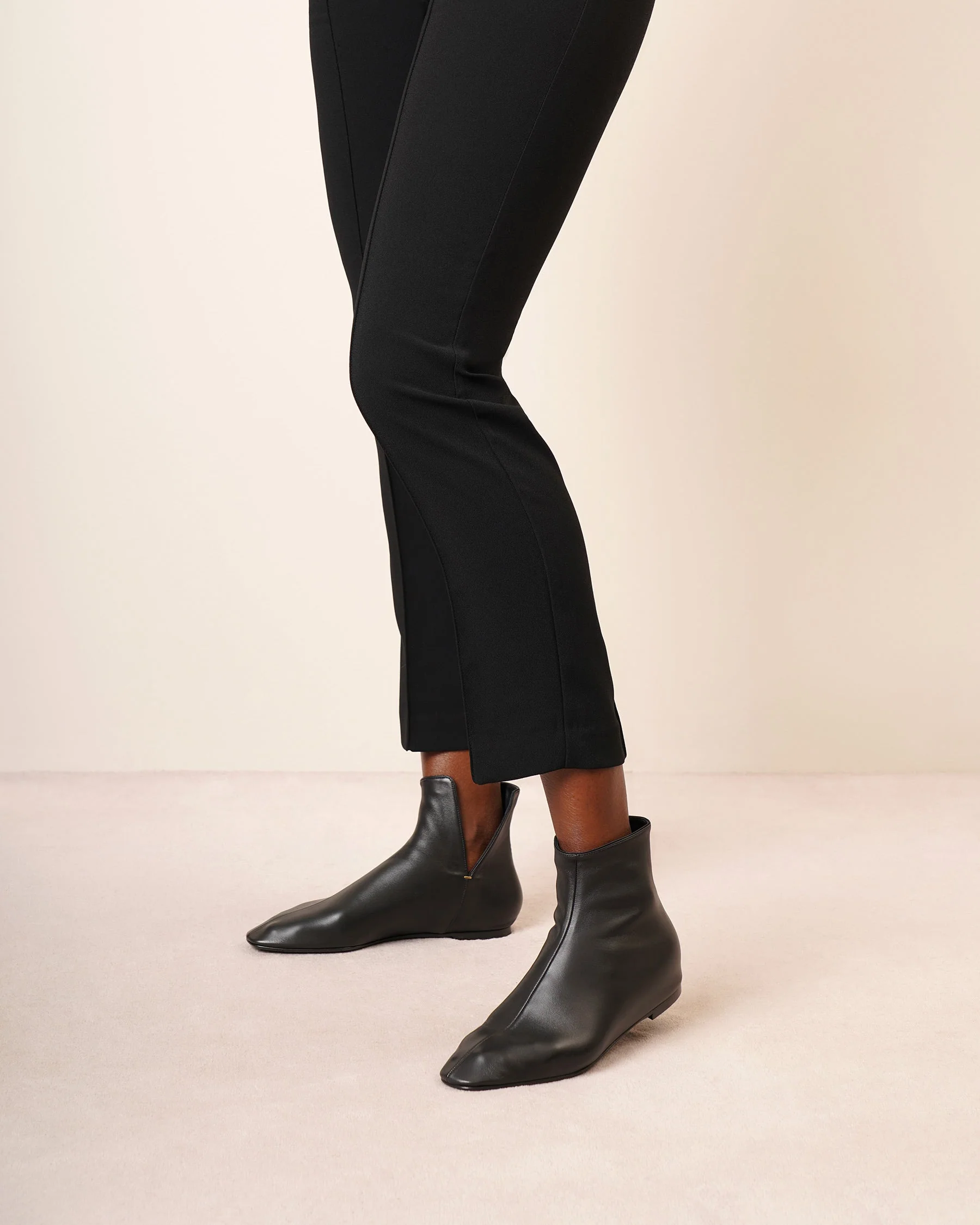 Ava black leather boots - Image 2