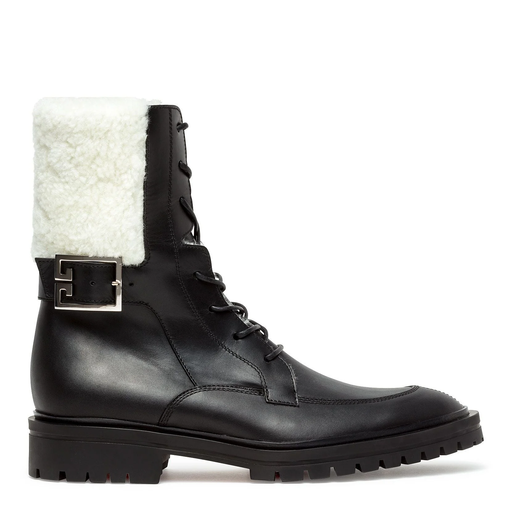 Aviator shearling ankle boots