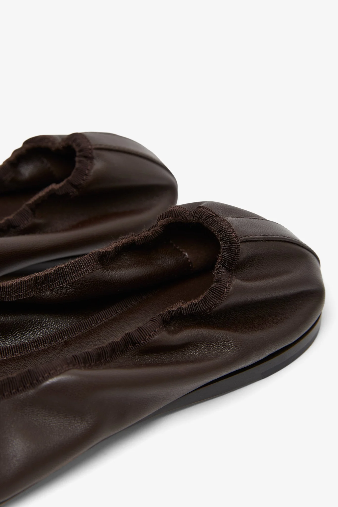 Awar dark brown leather ballerina flats - Image 5