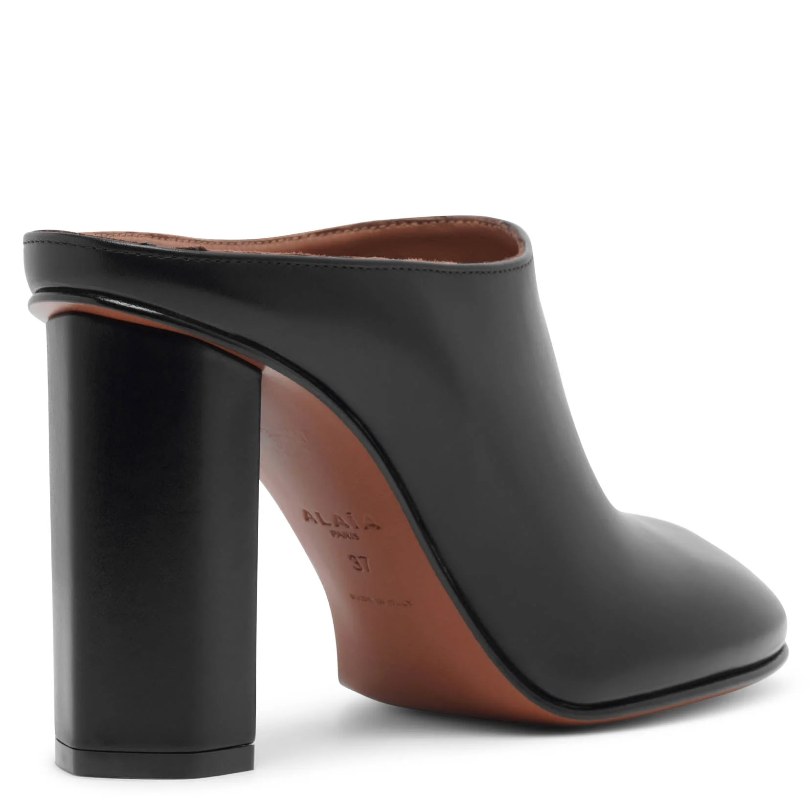 Babylone black leather mules - Image 4