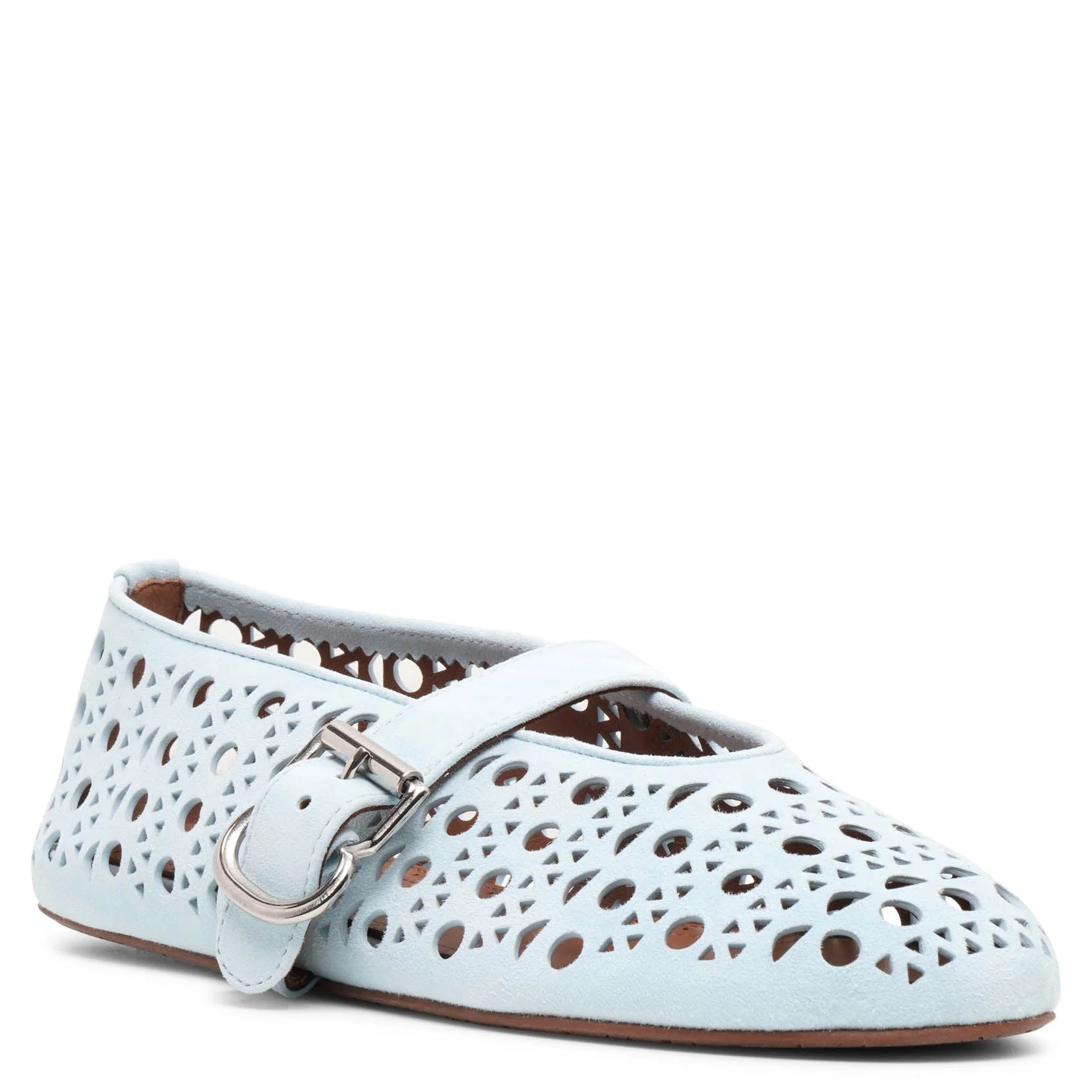 Ballerina light blue suede ballet flats - Image 3