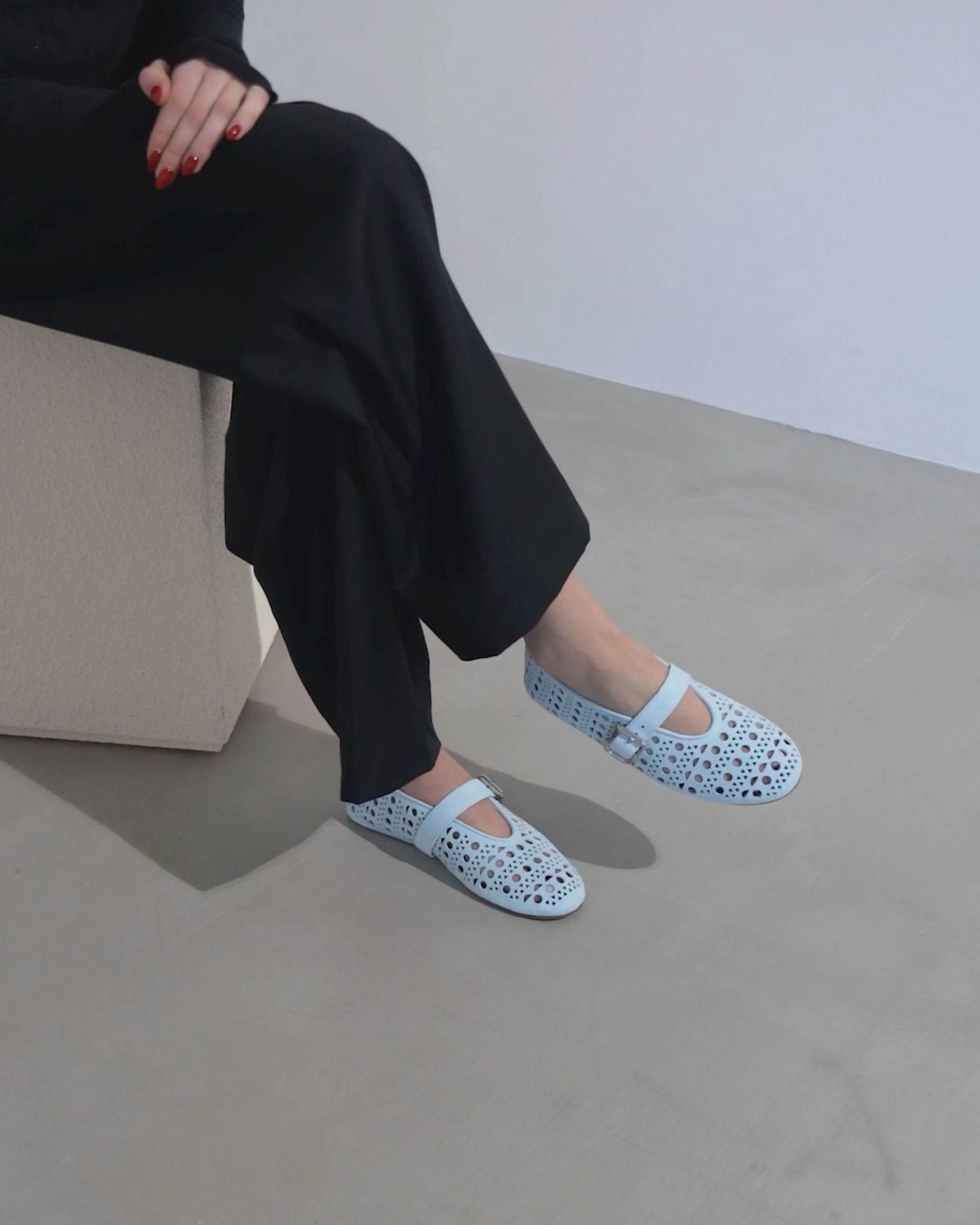 Ballerina light blue suede ballet flats - Image 7