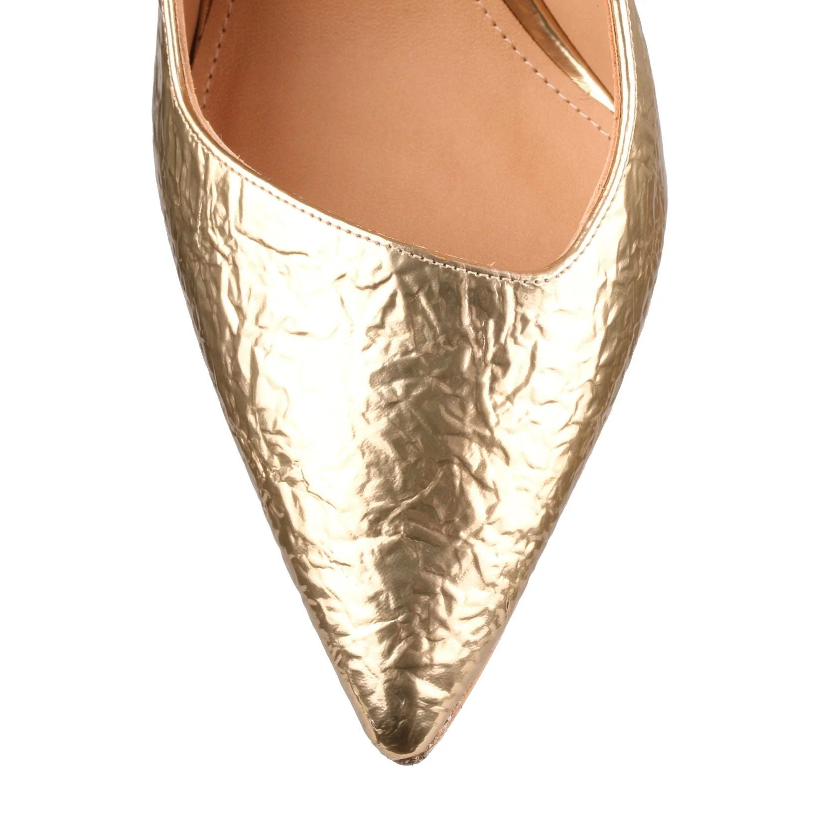 Bari metallic gold embossed pump - Image 4