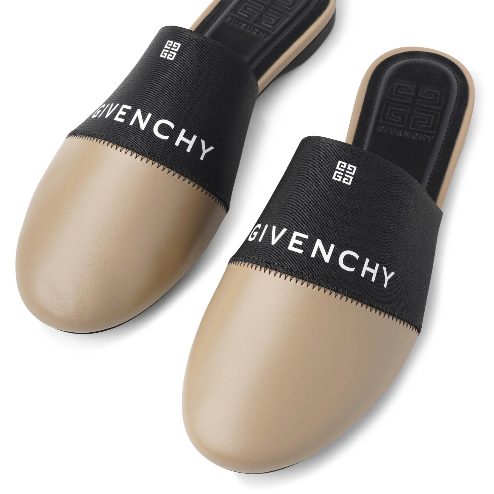 Bedford 4G beige and black flat mules - Image 5