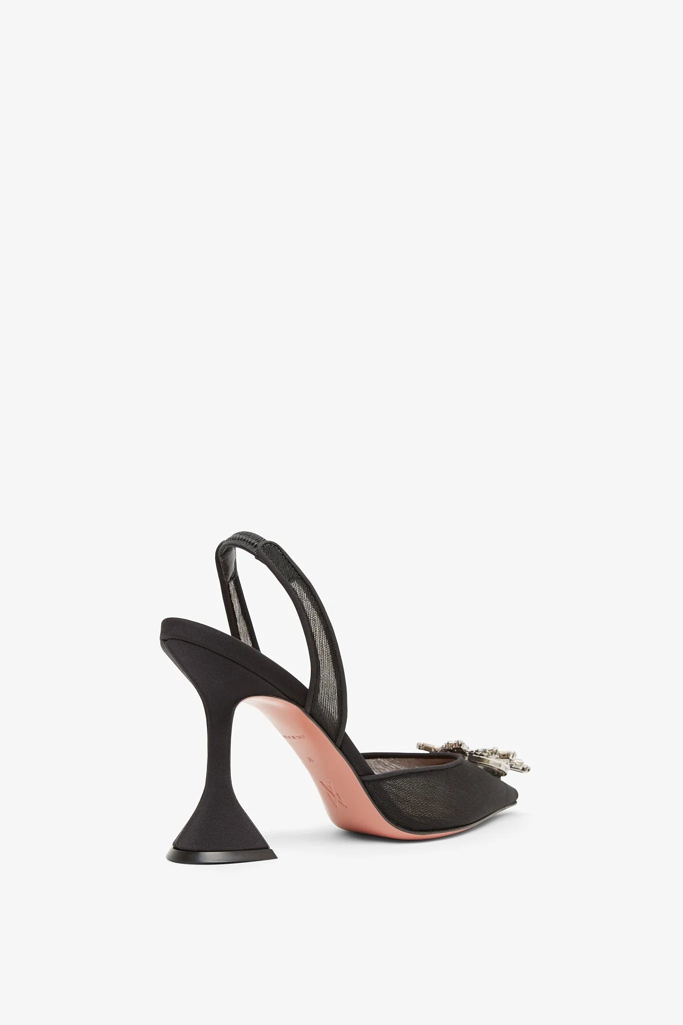 Begum 95 black mesh slingback pumps - Image 3