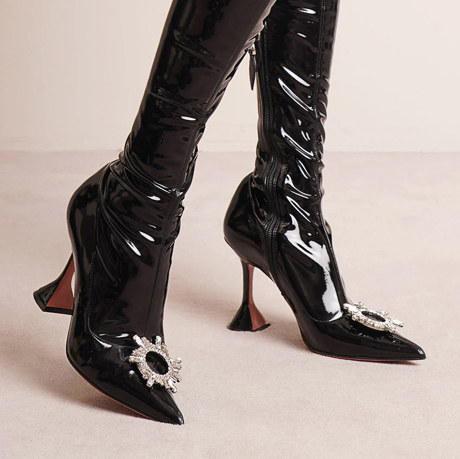 Begum latex over-the-knee boots - Image 7