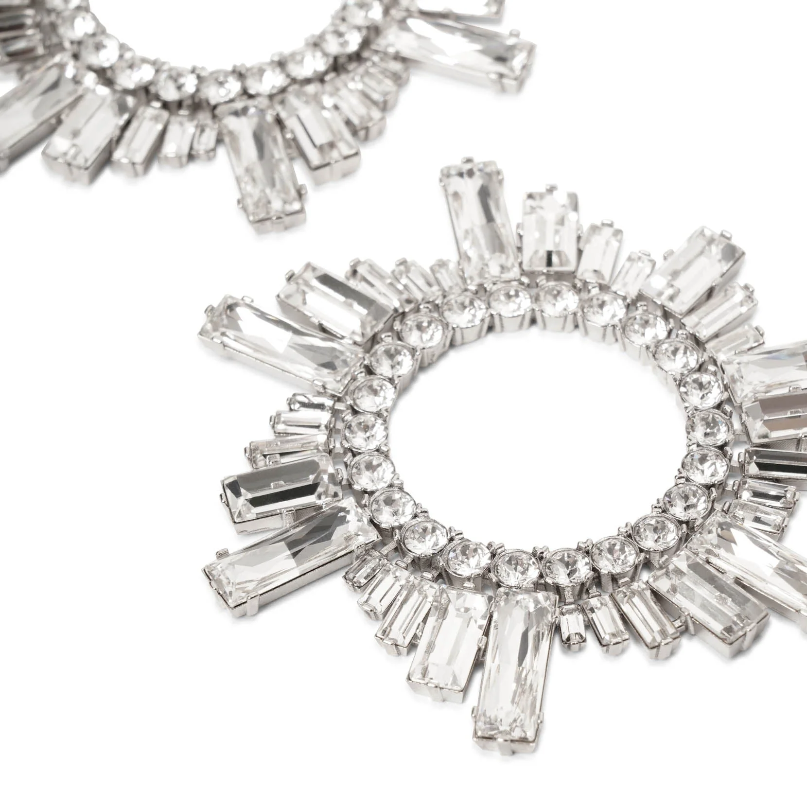 Begum white crystal earrings - Image 3