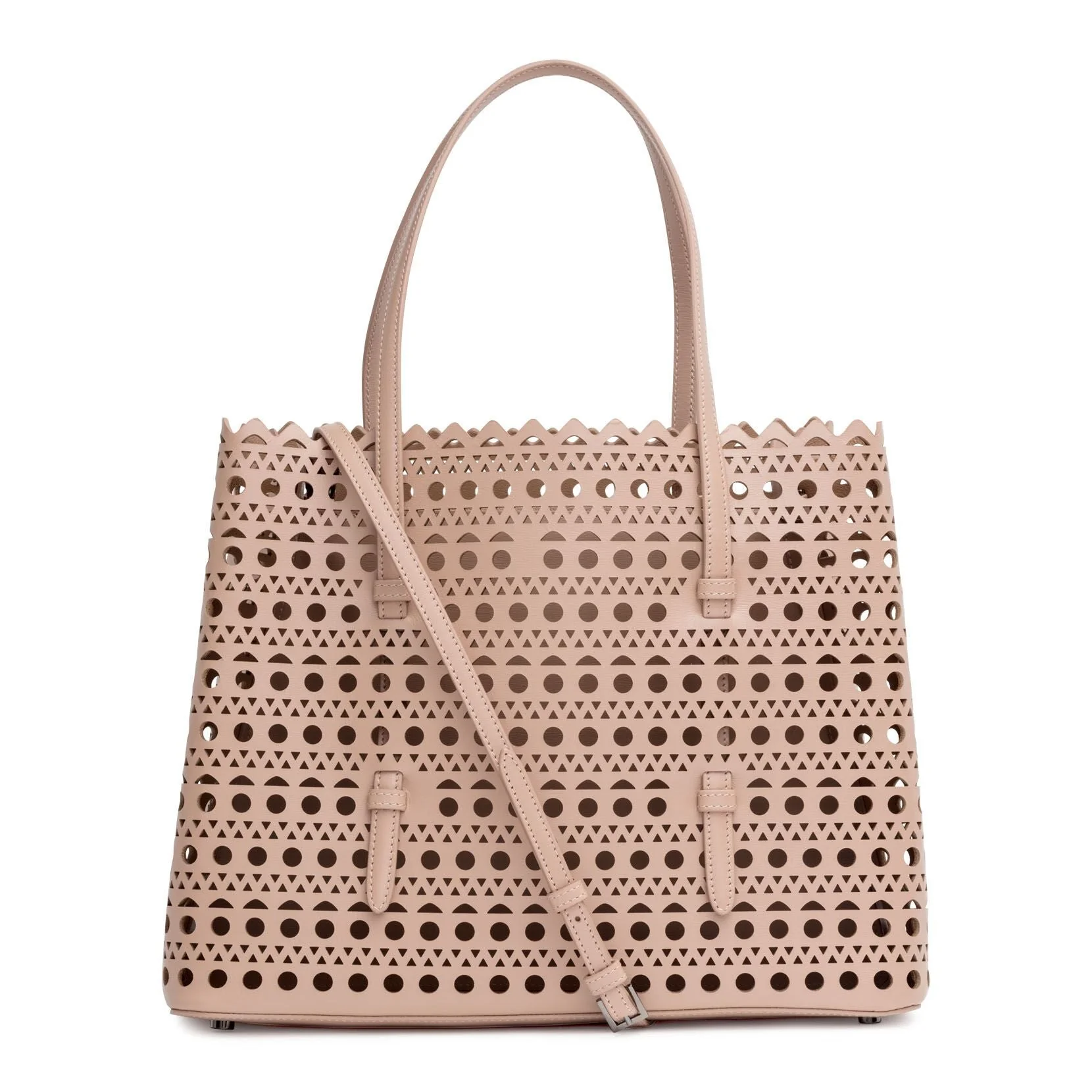 Beige laser-cut tote bag - Image 2