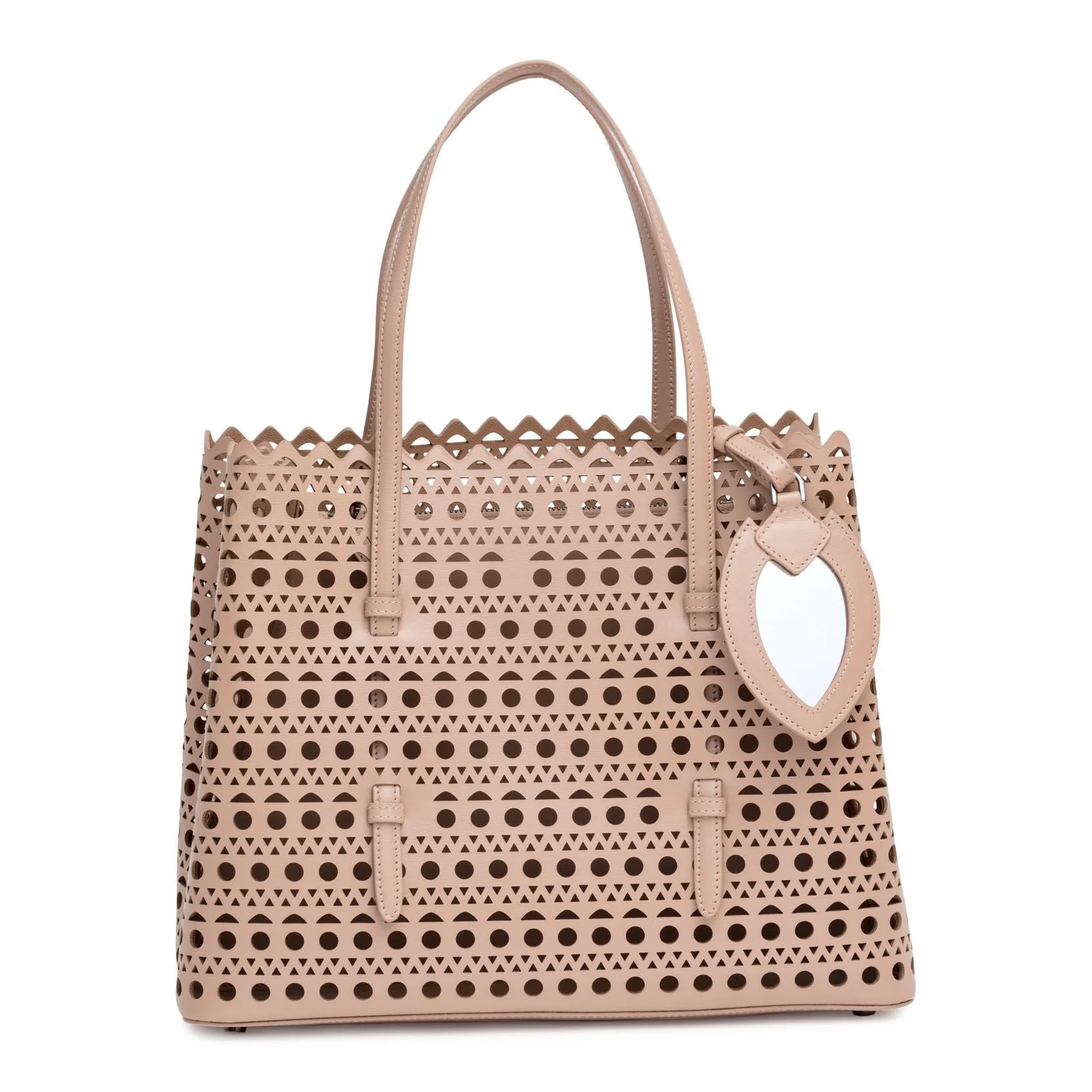 Beige laser-cut tote bag - Image 3