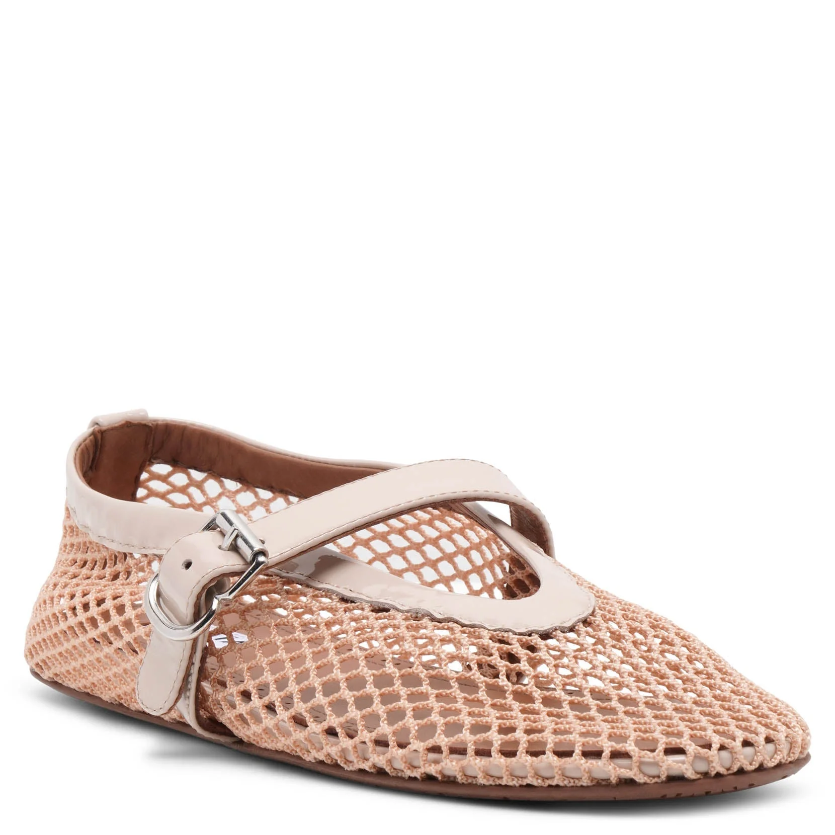 Beige mesh ballet flats - Image 3