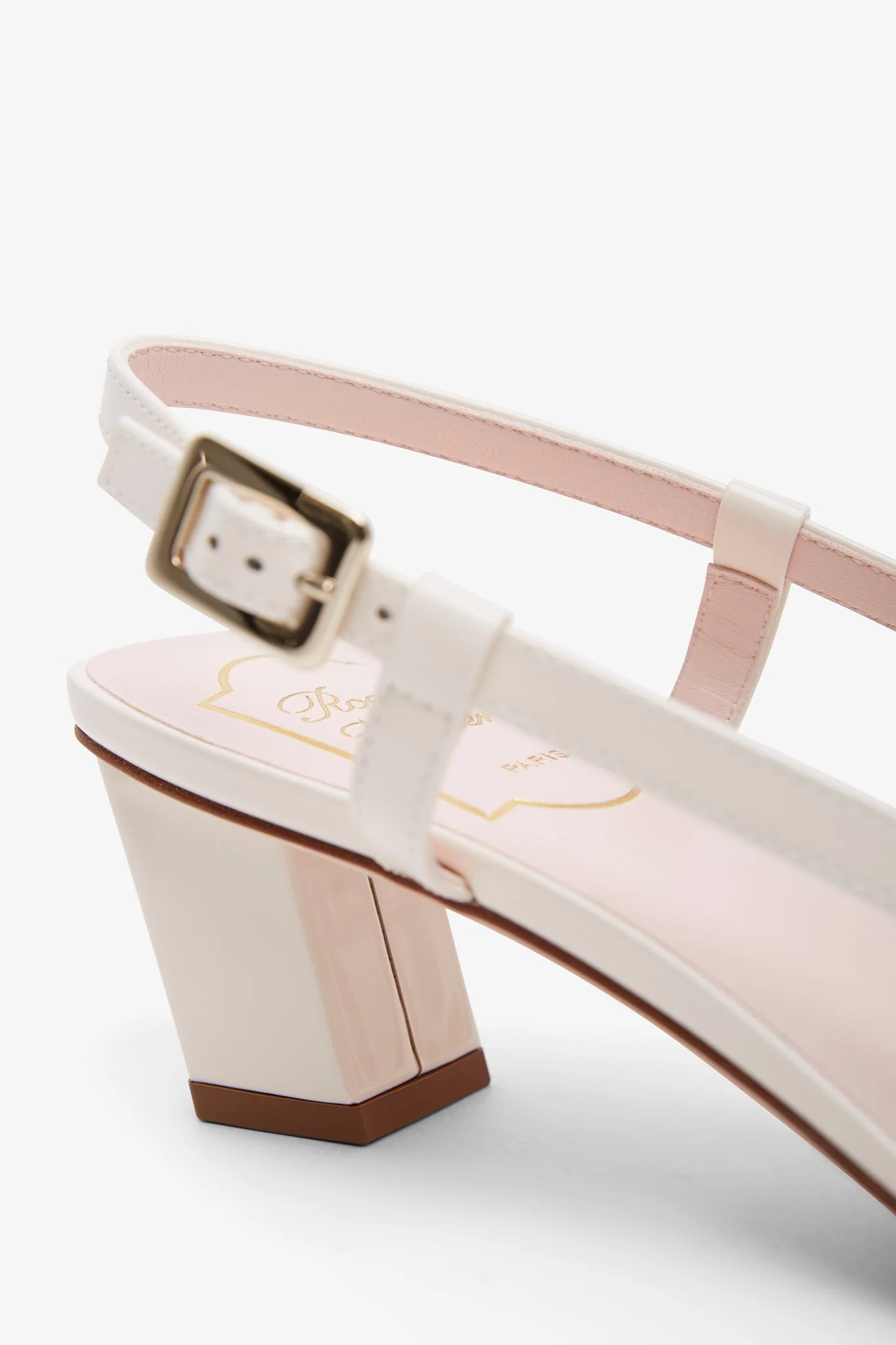 Belle Vivier 45 white mesh slingback pumps - Image 4