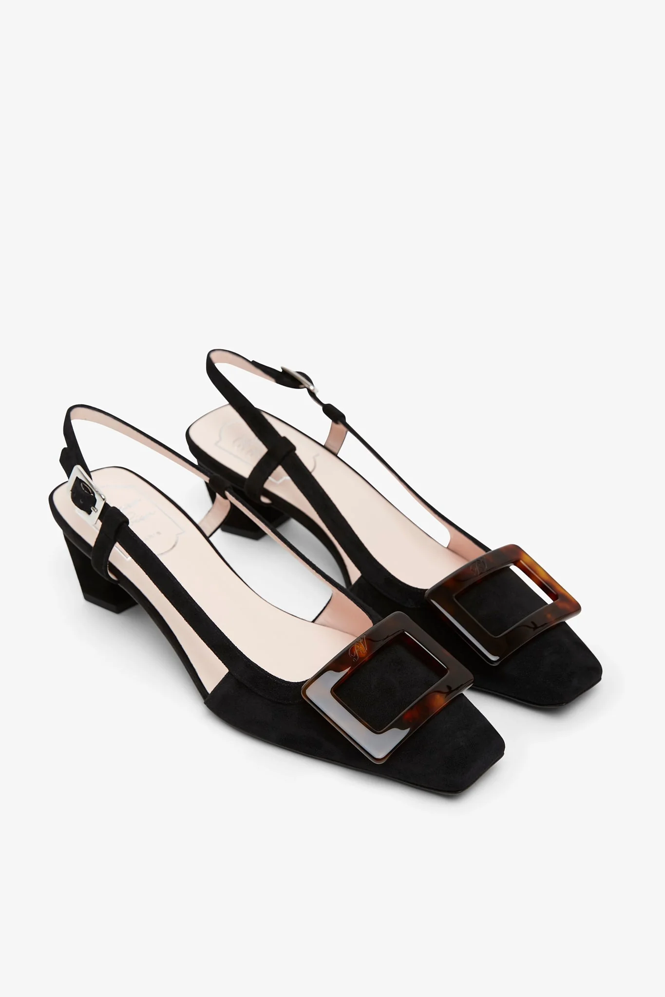 Belle Vivier black turtle sling backs - Image 4
