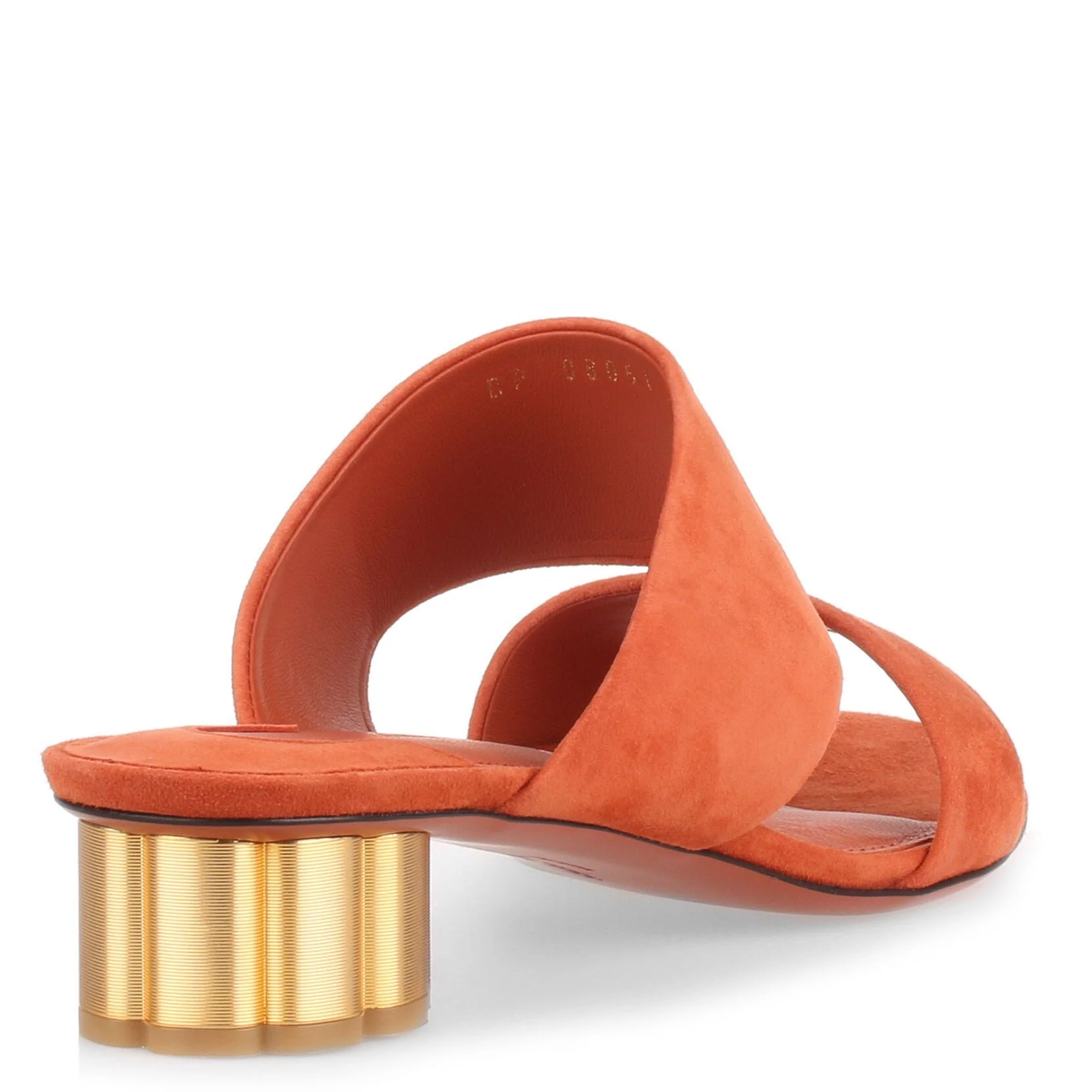 Belluno 30 orange suede sandal - Image 3